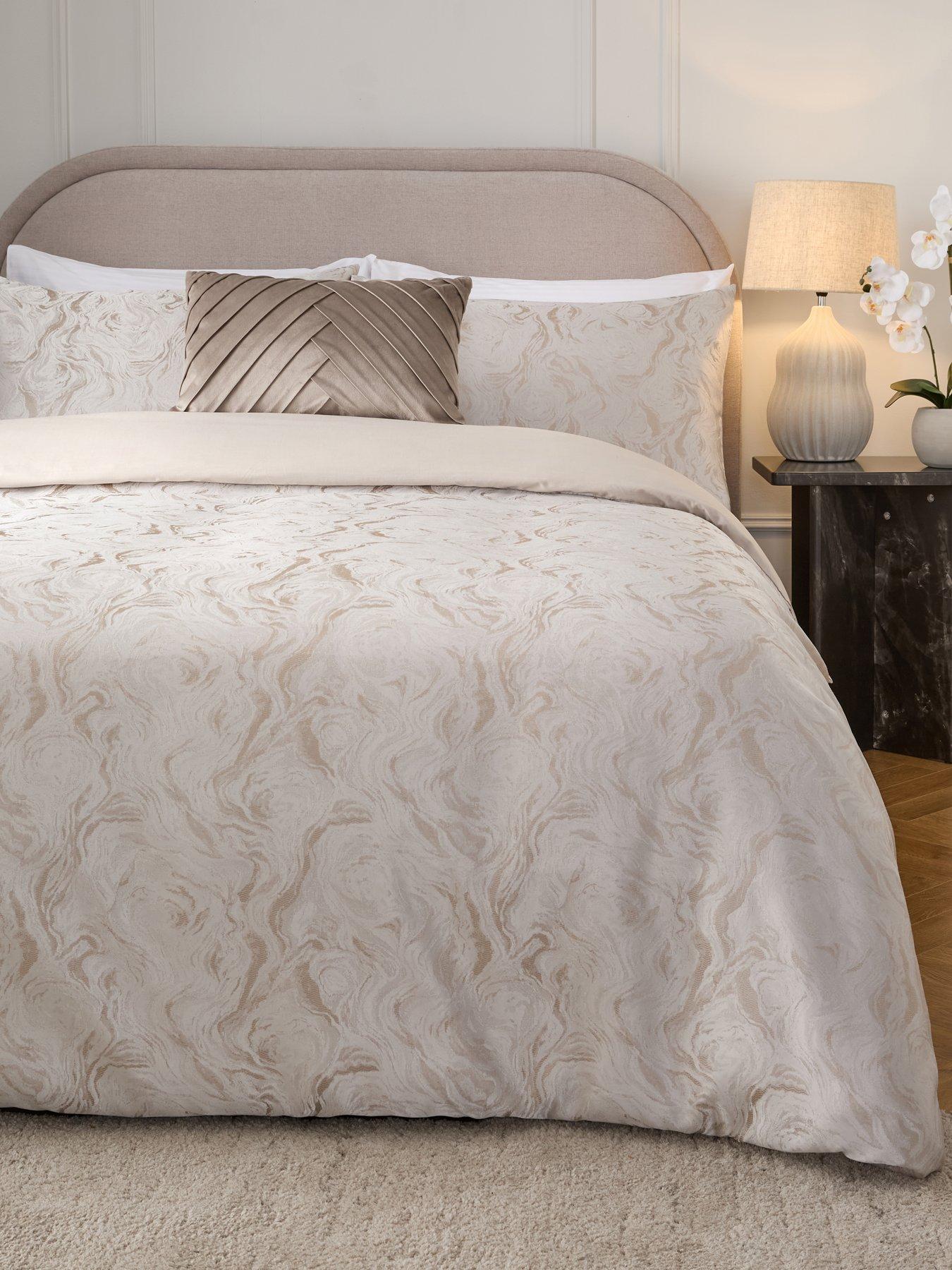 undefined Luxe Marble Jacquard Duvet Cover Set