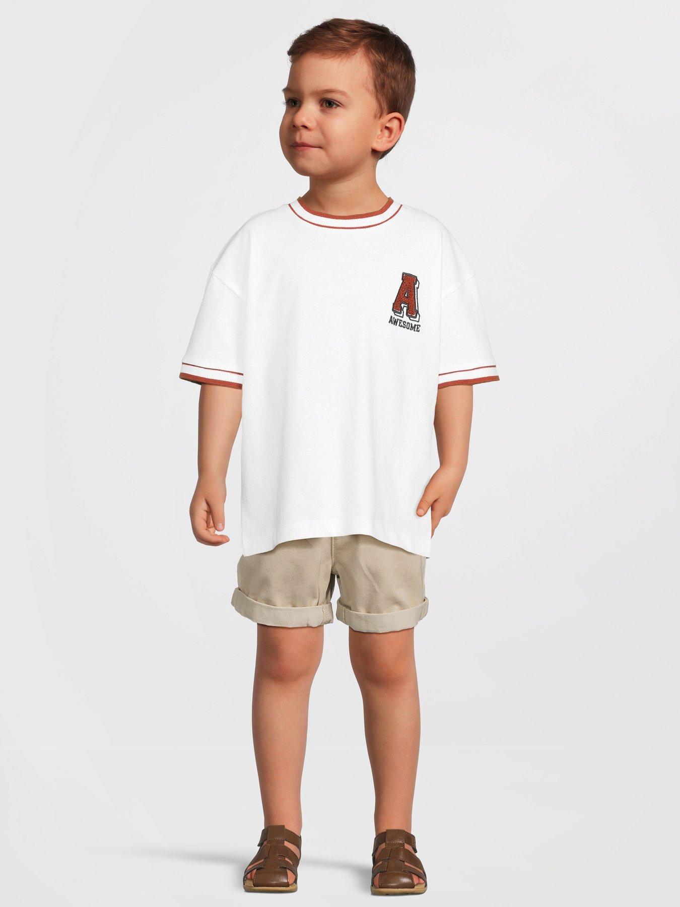 undefined Boys Short Sleeve Awesome Dude T-shirt - White