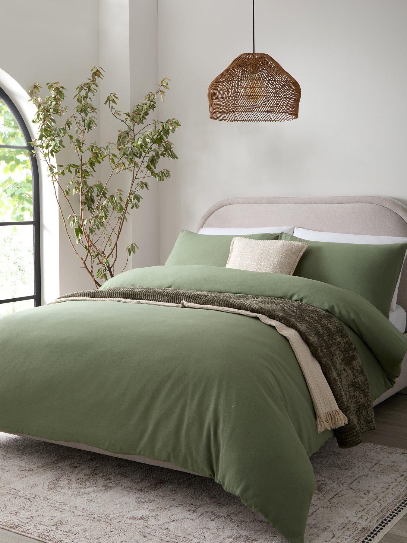 undefined Relaxed Linen Mix Plain Duvet Set - Sk