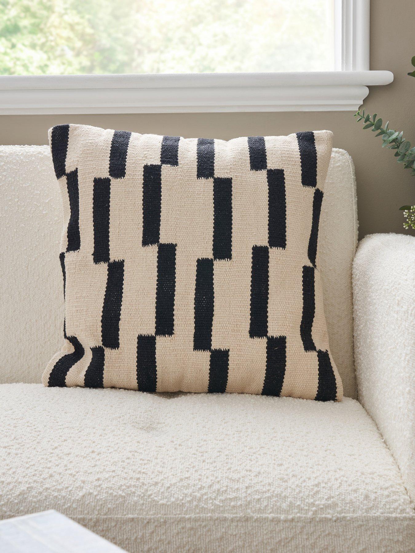 Very Home Woven Blocks Cushion