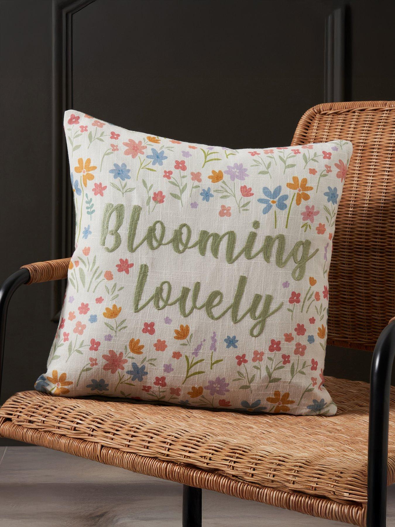 Very Home Blooming Lovely Embroidered Cushion