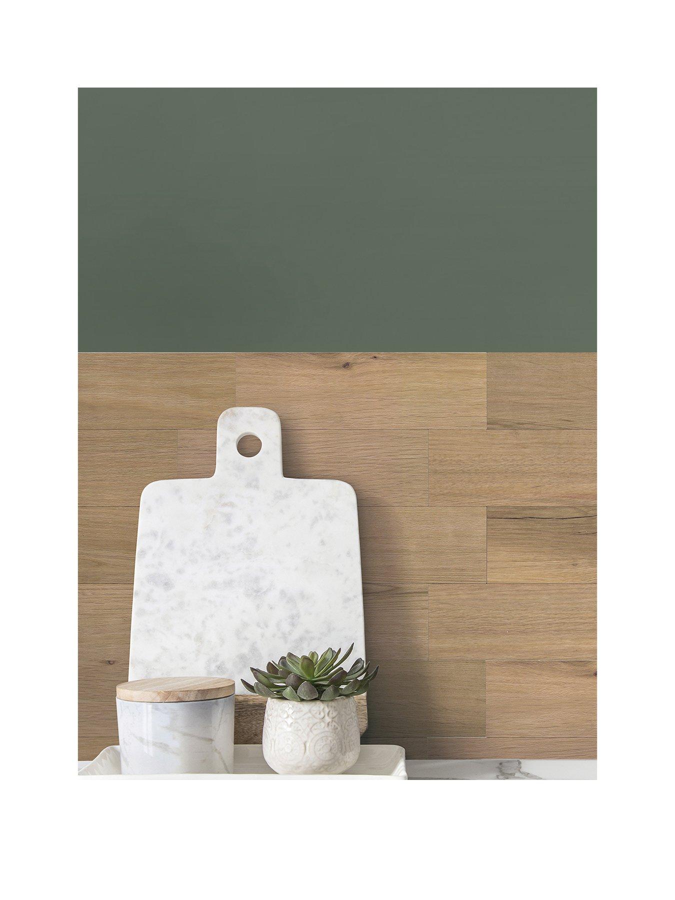 undefined Pack of 4 Natural Faux Wood Peel and Stick Wall Tiles