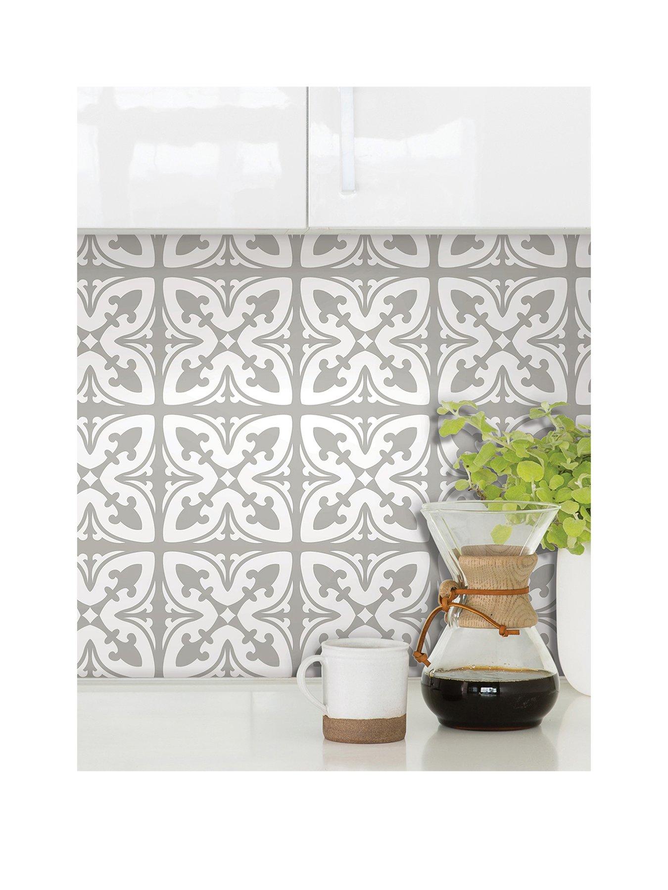 Image of InHome Wallpops Pack of 12 Zion Peel and Stick Wall Tiles