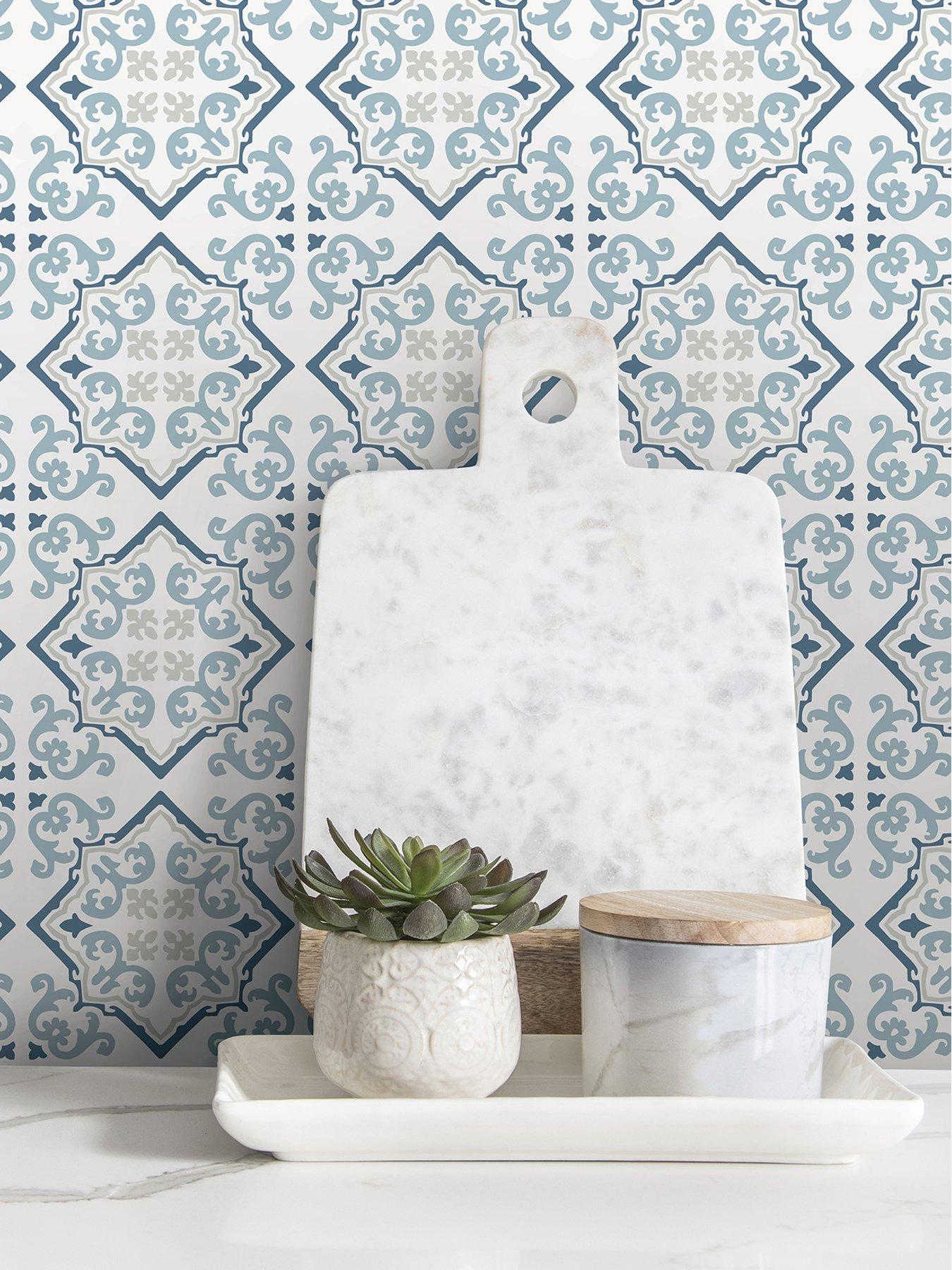 Image 3 of 4 of InHome Wallpops Pack of 12 Alina Peel and Stick Wall Tiles