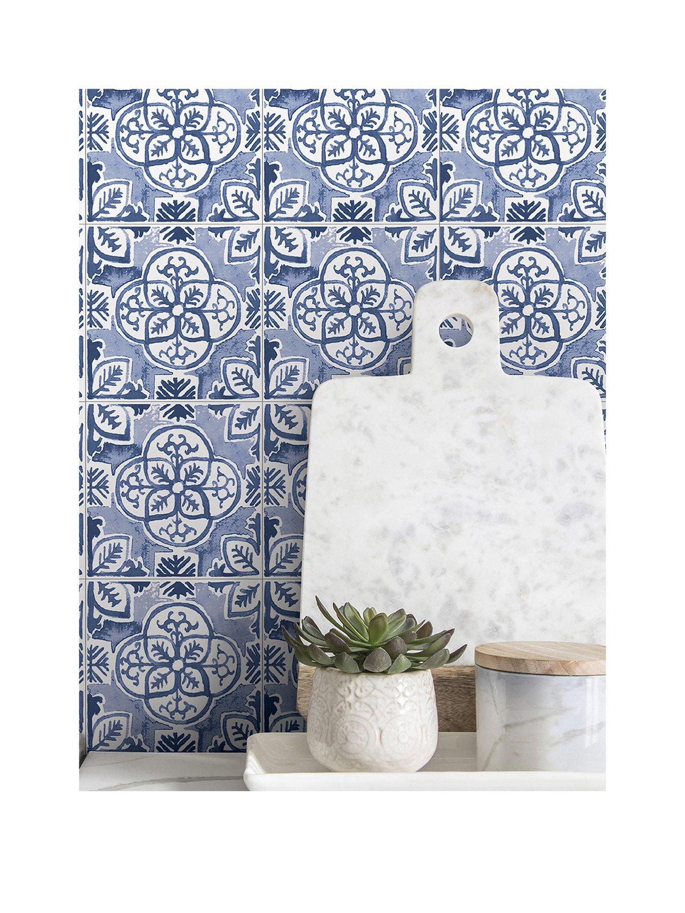 undefined Wallpops Pack of 12 Caeli Peel and Stick Wall Tiles