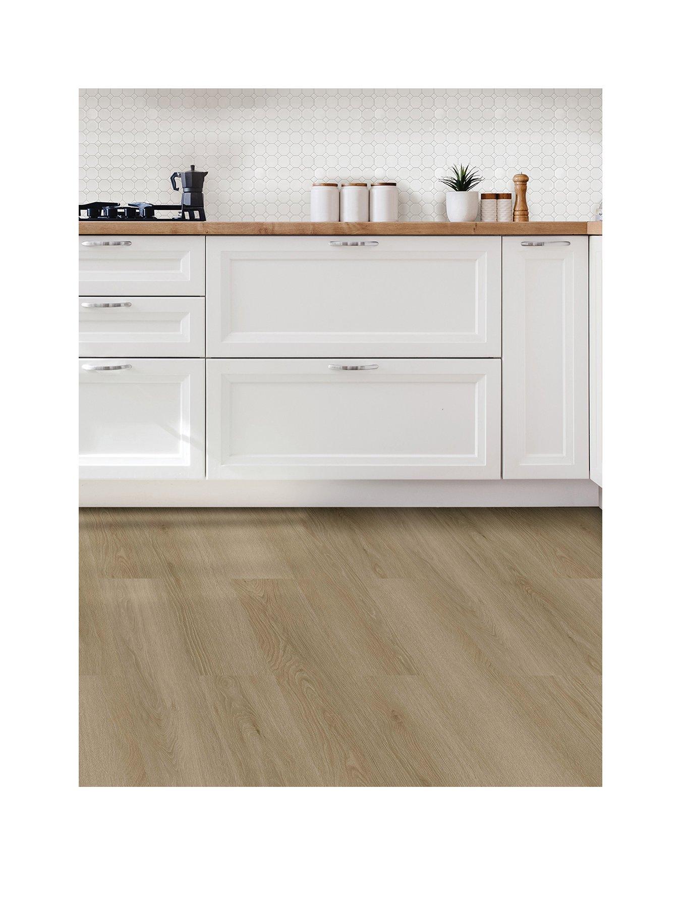 undefined Pack of 7 Natural Oak Wood Peel  &  Stick Floor Planks