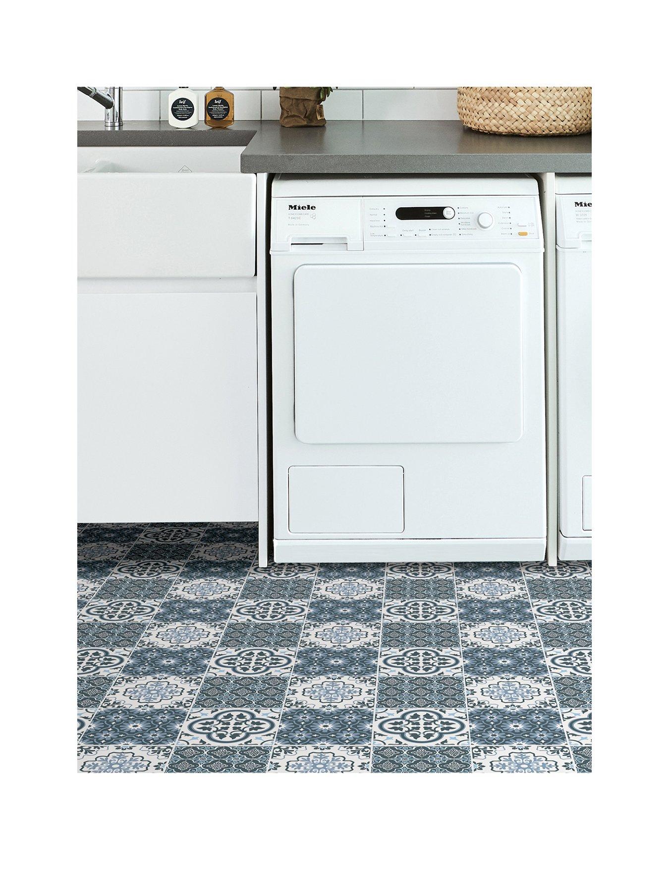 Floor Pops Pack of 10 Myriad Peel  &  Stick Floor Tiles