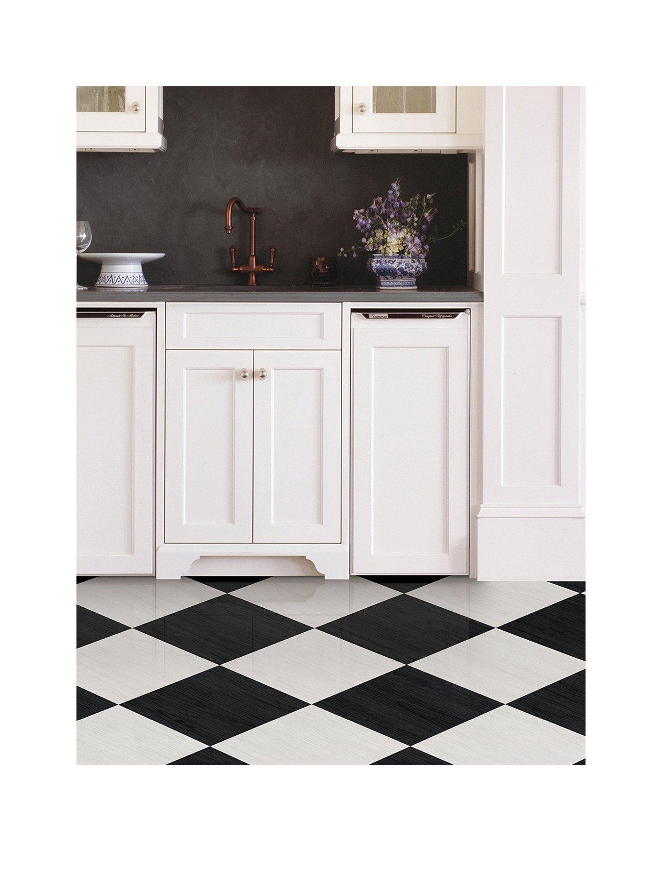 Image 1 of 4 of Floor Pops Pack of 10 Lawrence Peel &amp; Stick Floor Tiles