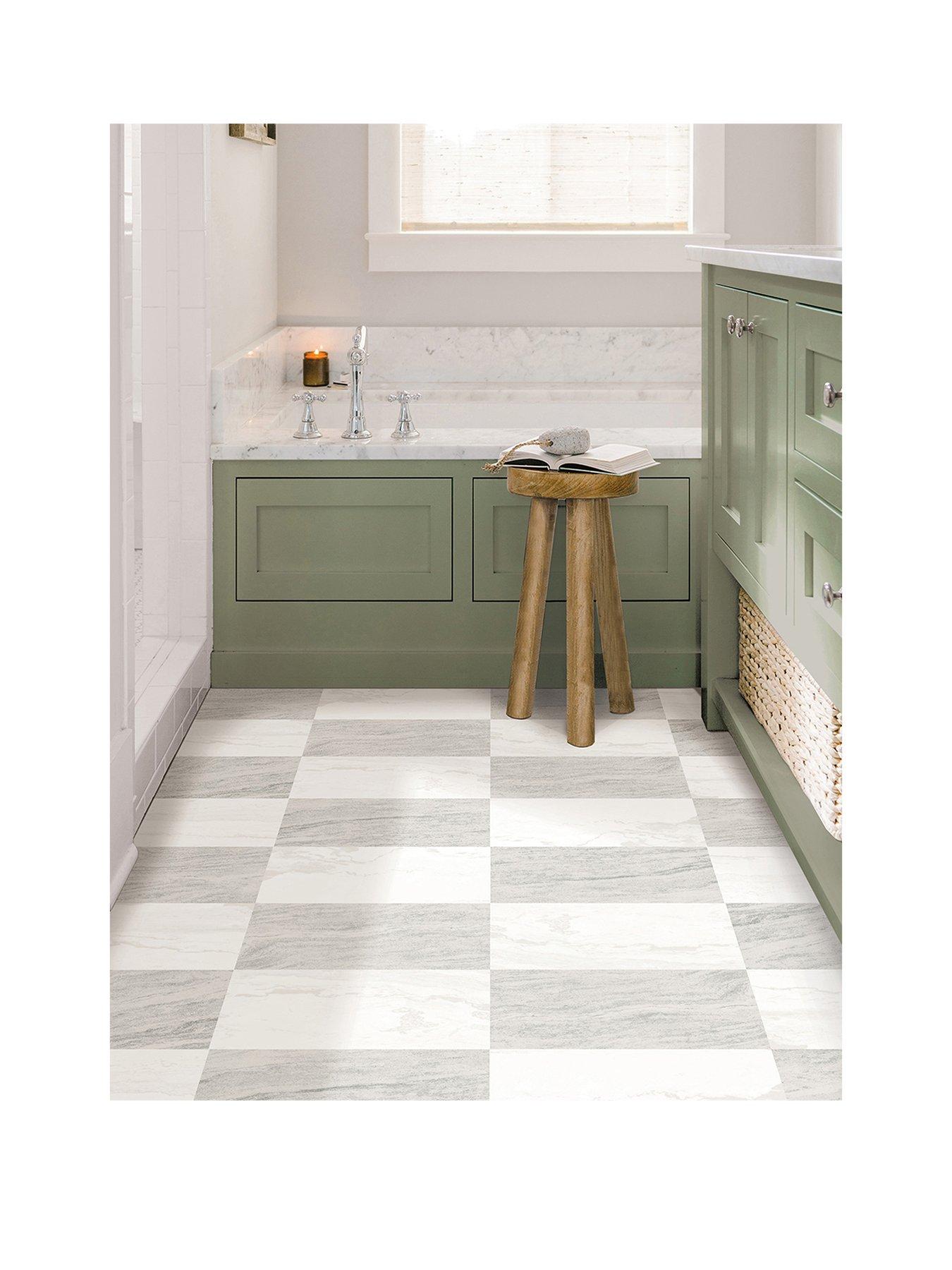 undefined Pack of 10 Bonneville Beige Marble Peel  &  Stick Floor Tiles