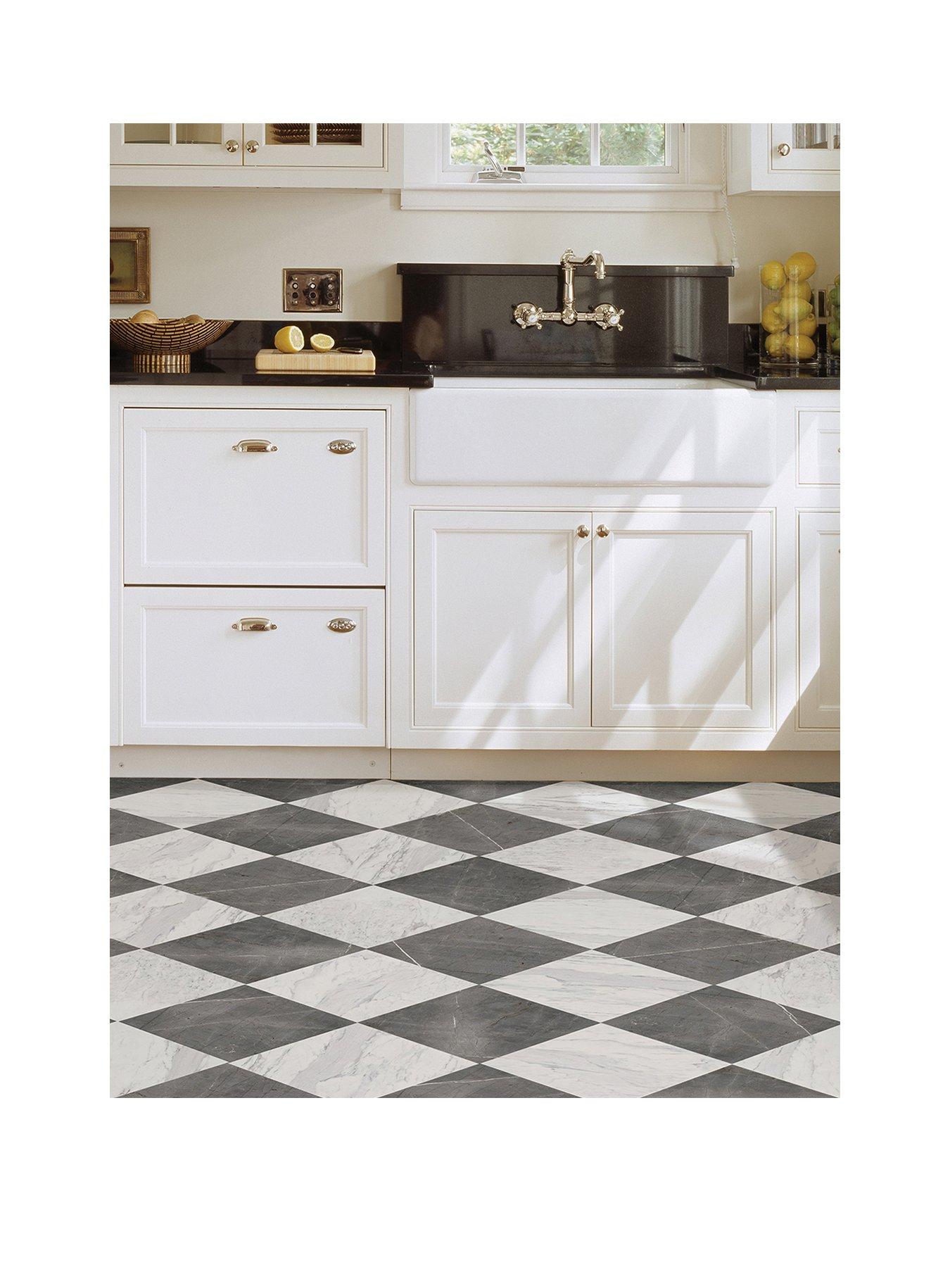 undefined Pack of 10 Bonneville Marble Peel  &  Stick Floor Tiles