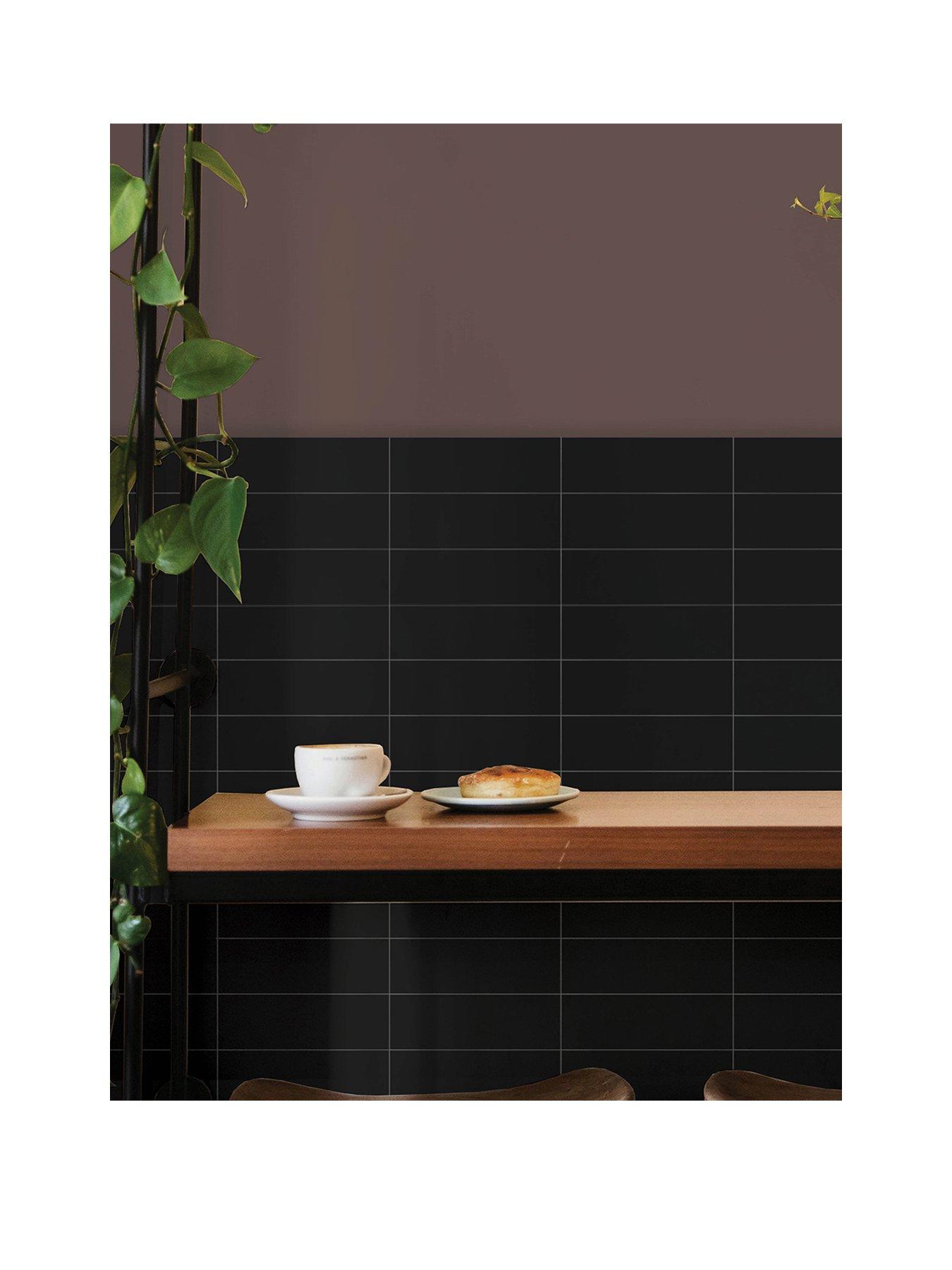 InHome Subway Black Peel & Stick Luxury Wall Tiles