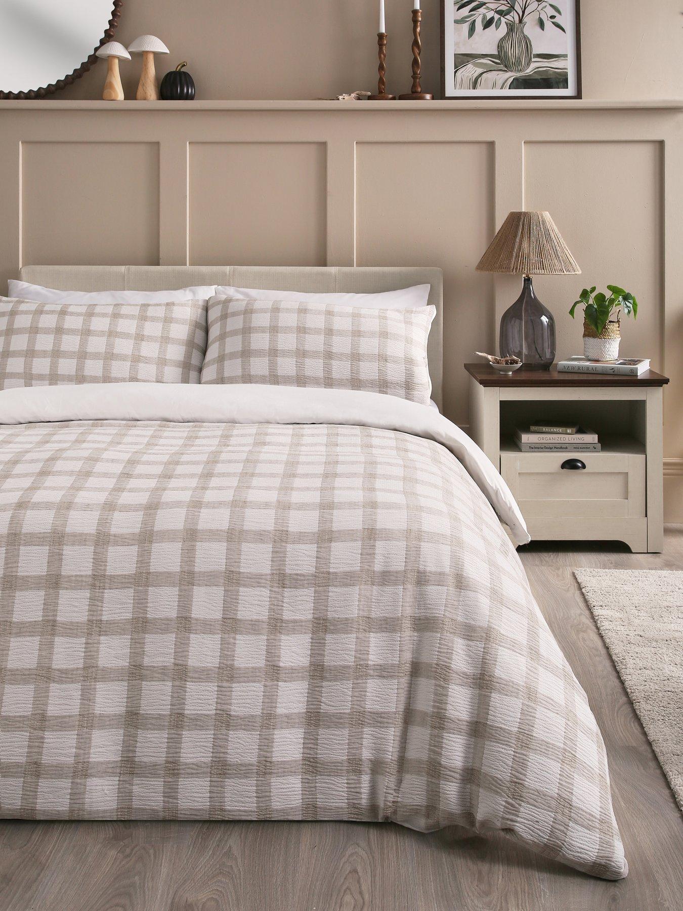Very Home Seersucker Check Duvet Set