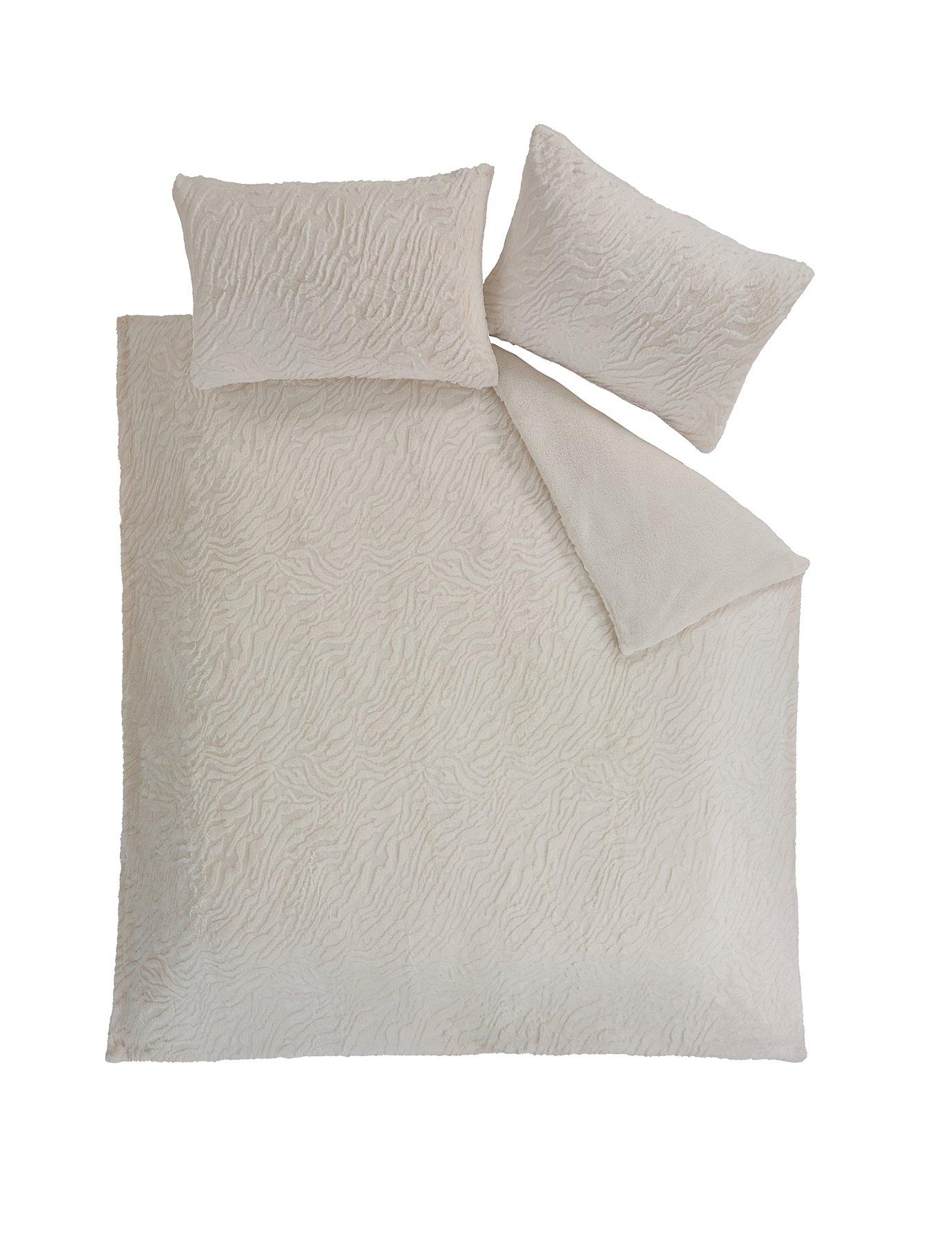 Image 2 of 5 of The Very Collection Zebra Carved Faux Fur Duvet Cover&nbsp;Set