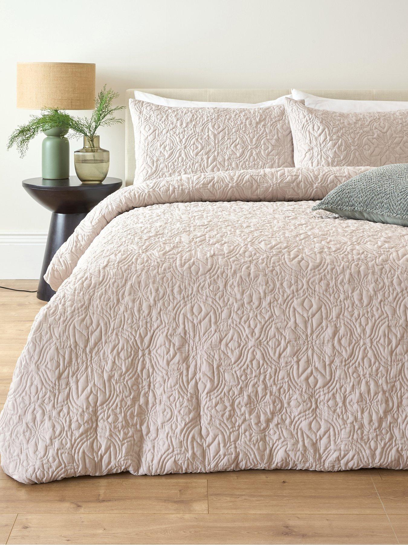 Very Home Retreat Pinsonic Duvet Cover Set - Natural