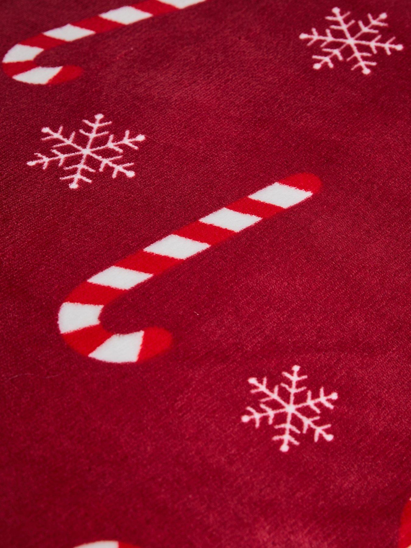 Image 4 of 5 of Very Home Candy Cane Printed Fleece Christmas Duvet Cover Set