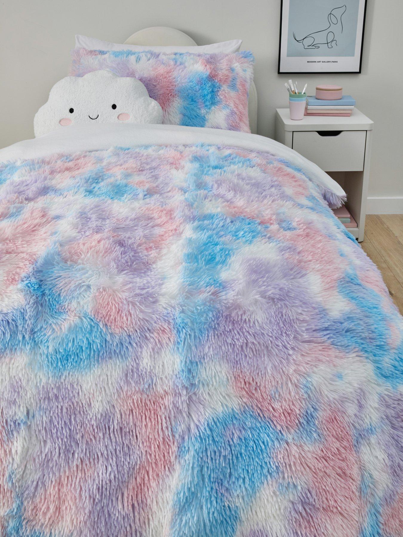 undefined Ombre Fluffy Faux Fur Duvet Set - Sb