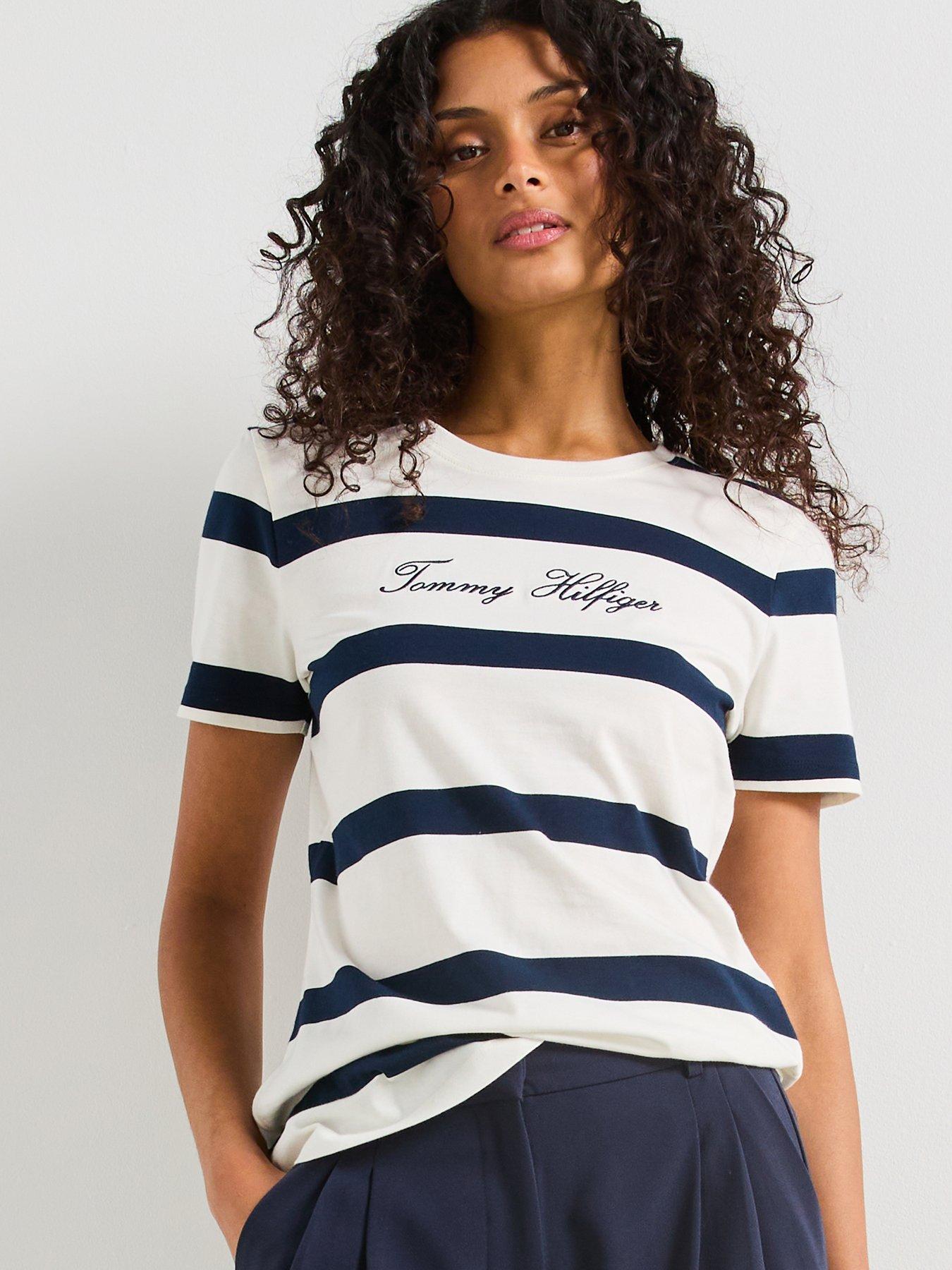 undefined Logo Embroidery Crew Neck T-Shirt - White