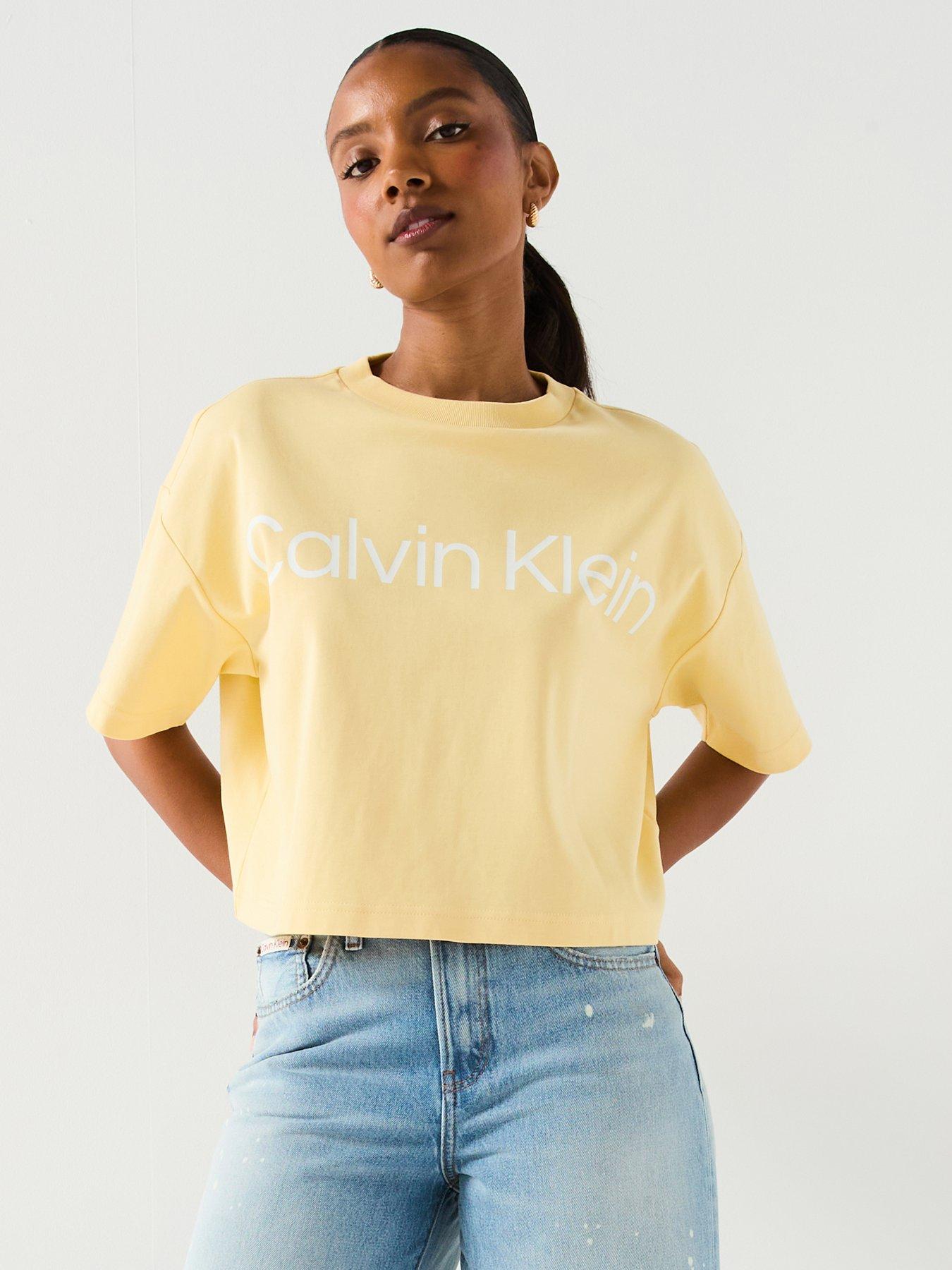 undefined Boxy Logo Graphic Tee - Yellow