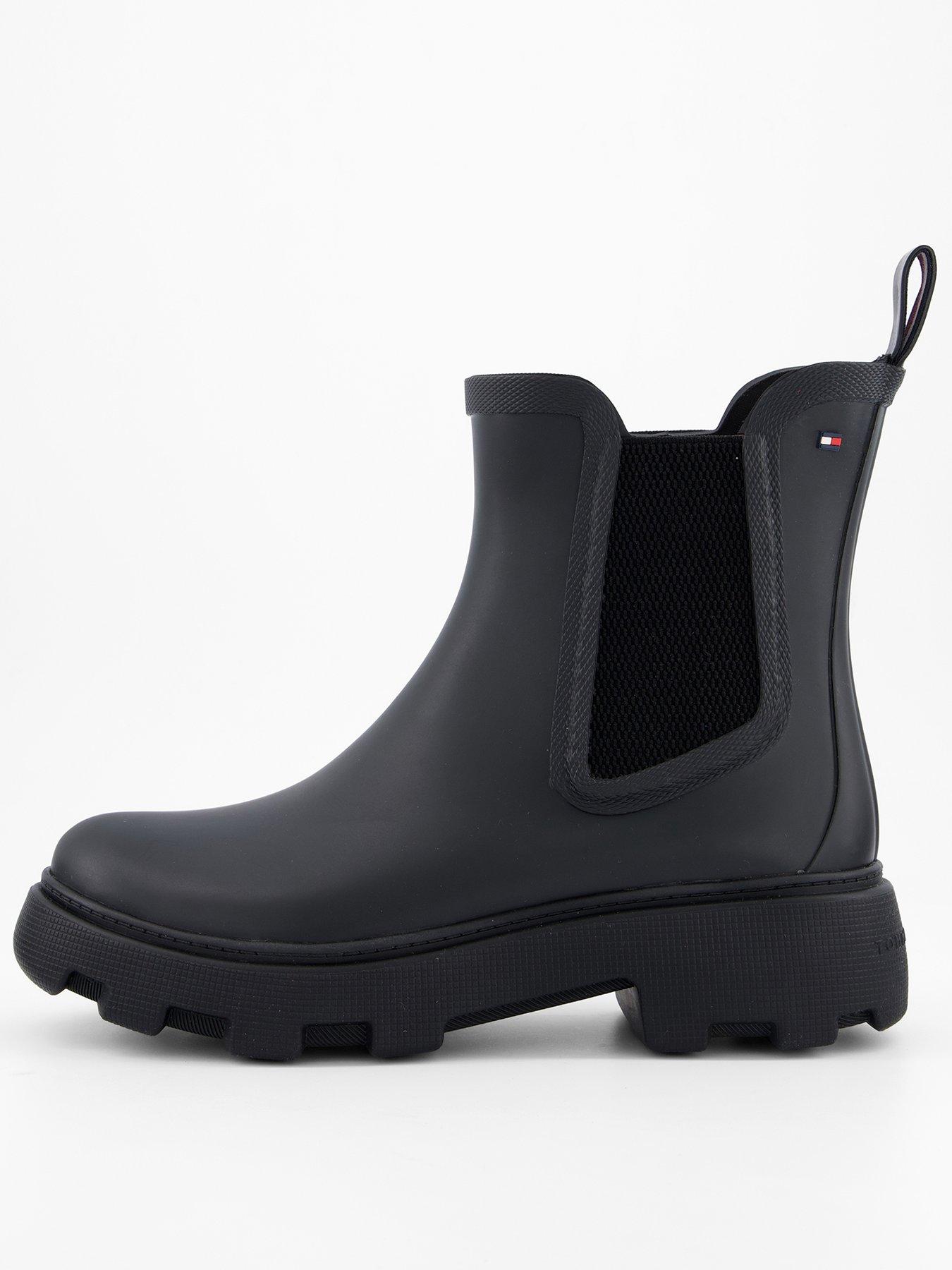 undefined Rubber Logo Rainboot - Black