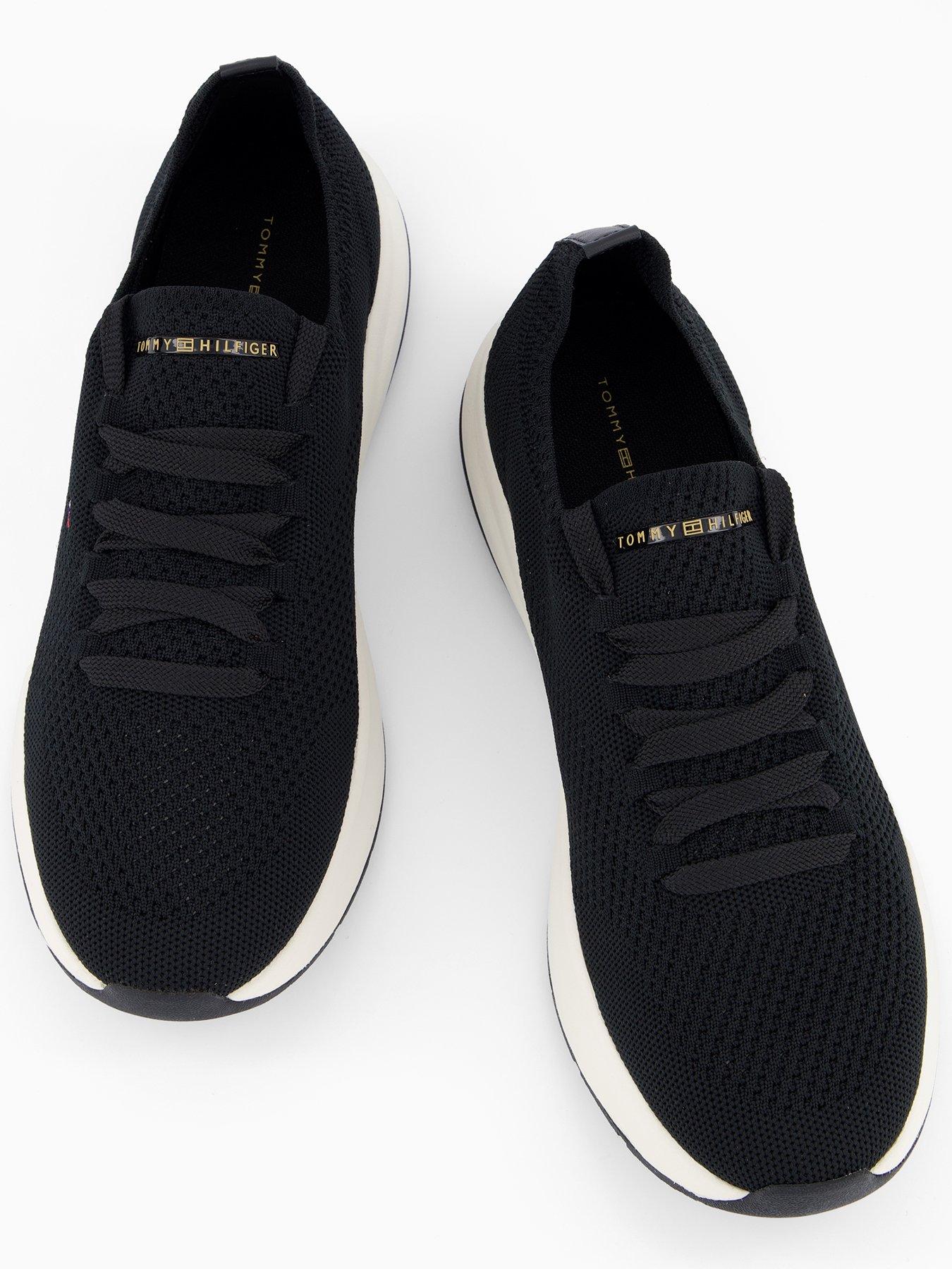 Image 3 of 7 of Tommy Hilfiger Knit Runner Trainer - Black