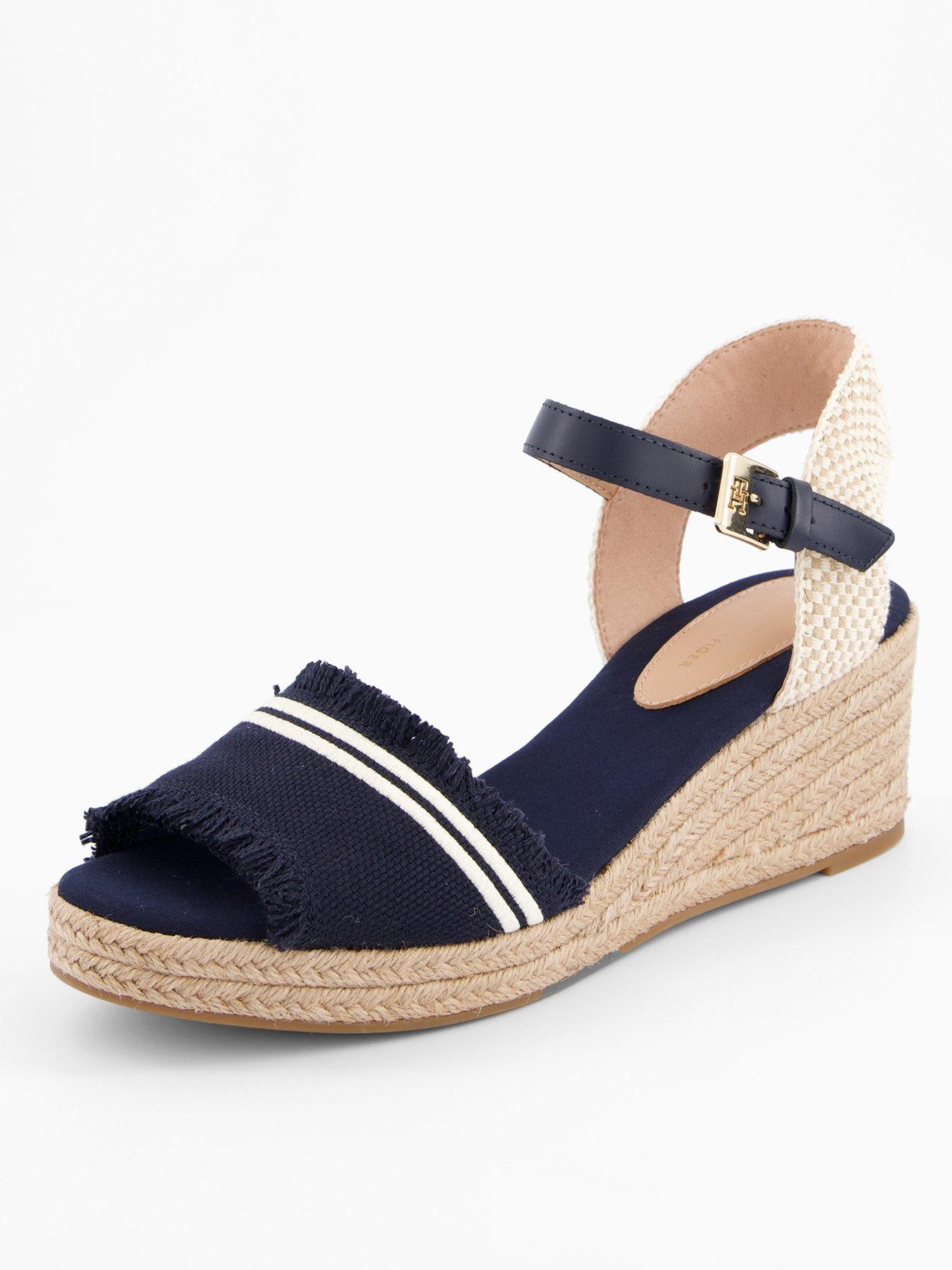 undefined Fringe Canvas Medium Wedge - Space Blue