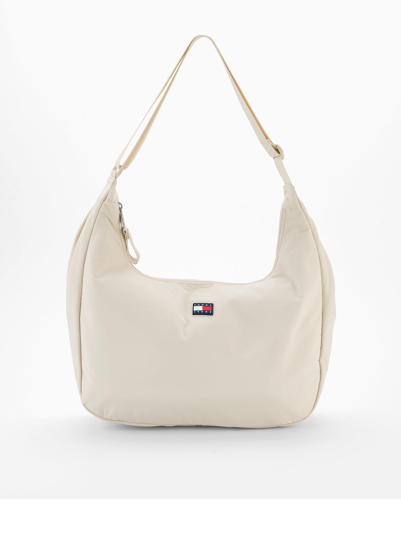 undefined Tommy Jean Ubran Quilted  Large Crossbody Bag - White/ Black