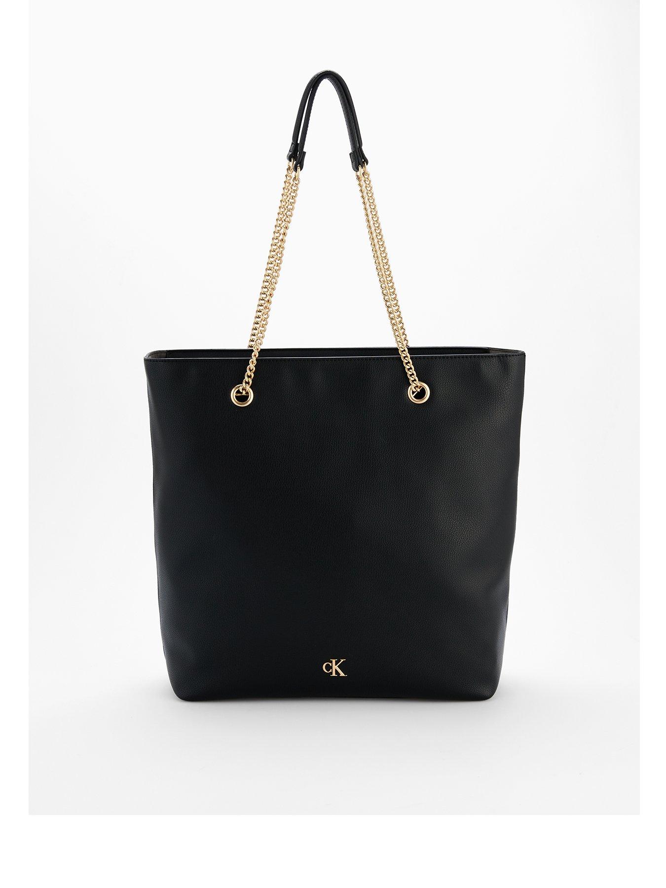 undefined Monogram Chain Tote Bag & Black