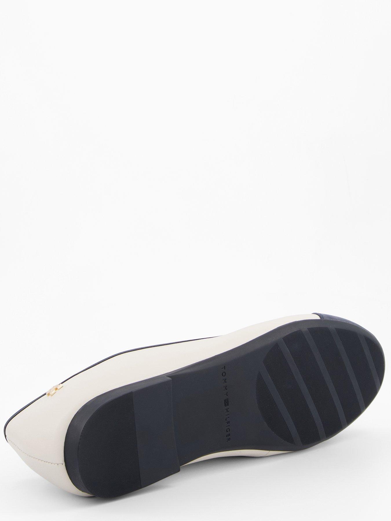 Image 4 of 6 of Tommy Hilfiger Leather Ballerina Shoe - Newsprint Beige