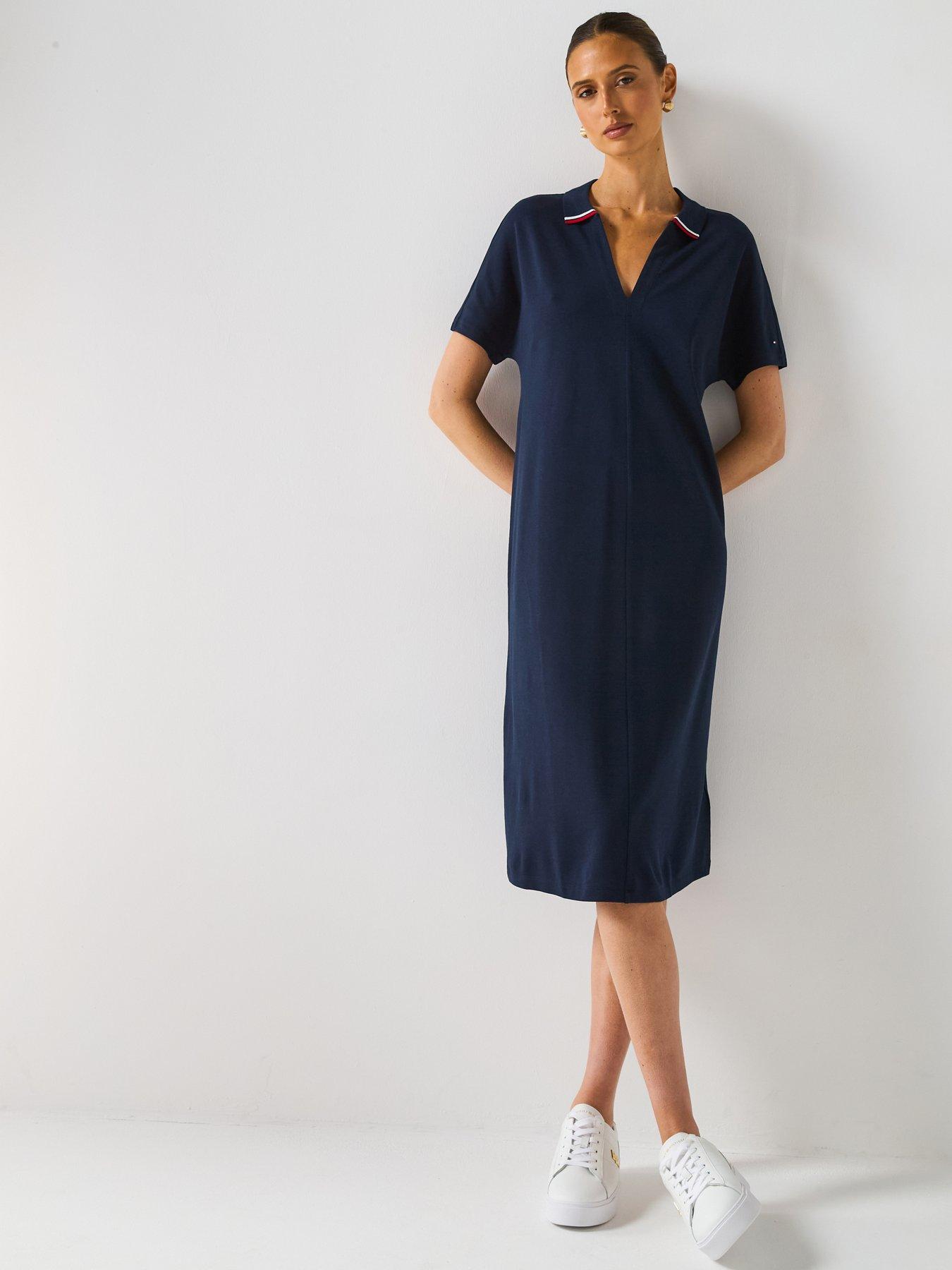 Tommy Hilfiger Slim Mini Polo Dress Navy Very