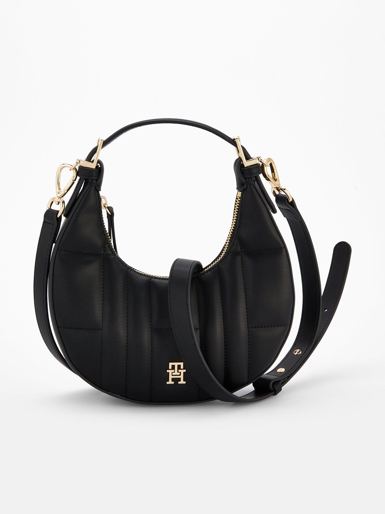 undefined Moon Shape Crossbody Bag  - Black