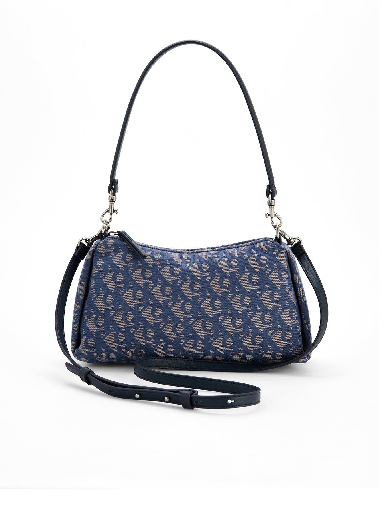 undefined Ckj Monogram Small Shoulder Bag & Blue/ Purple