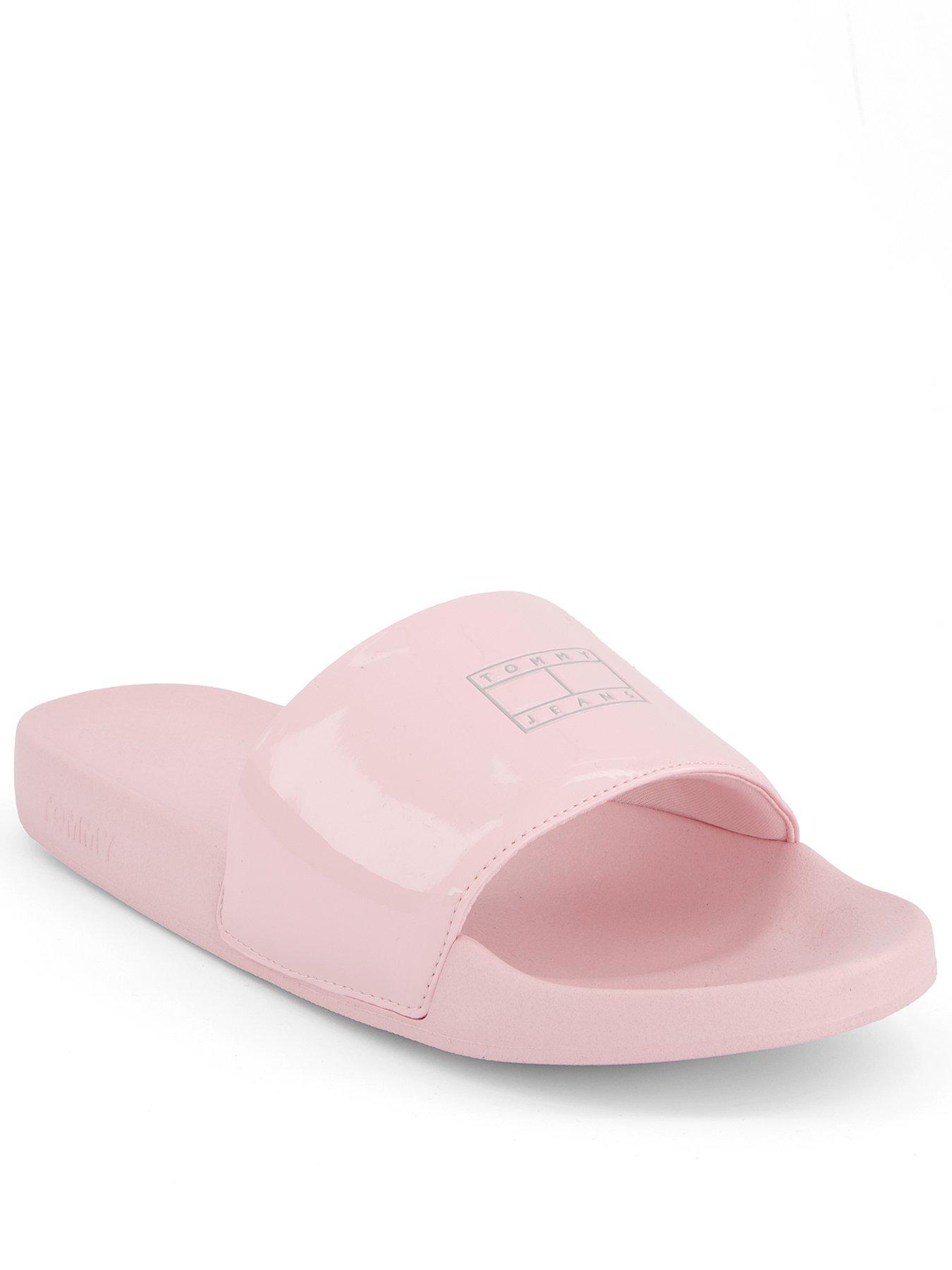 Tommy Jeans Pool Slider With Logo - Misty - Pink