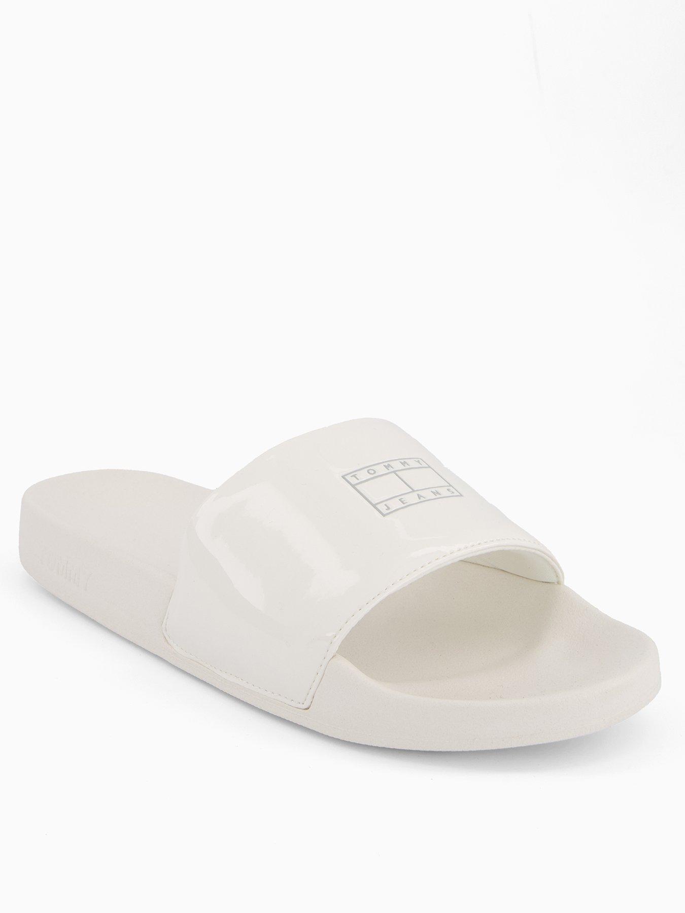 undefined Pool Sliders With Logo - Ivory