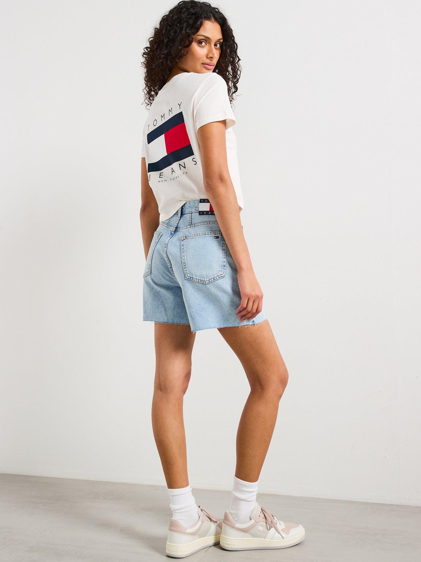 Tommy Jeans: Us Flag Short Sleeve T-Shirt - White