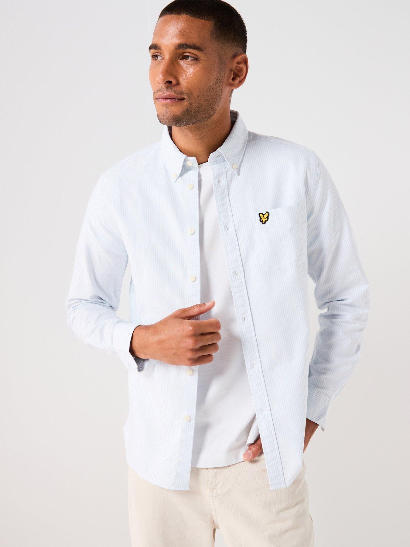 undefined Lyle & Scott Stripe Oxford Long Sleeve Shirt -light Blue
