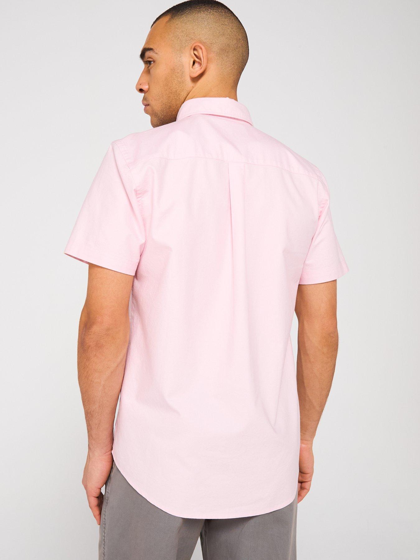 Image 2 of 5 of Lyle & Scott Oxford Short Sleeve Shirt - Pink