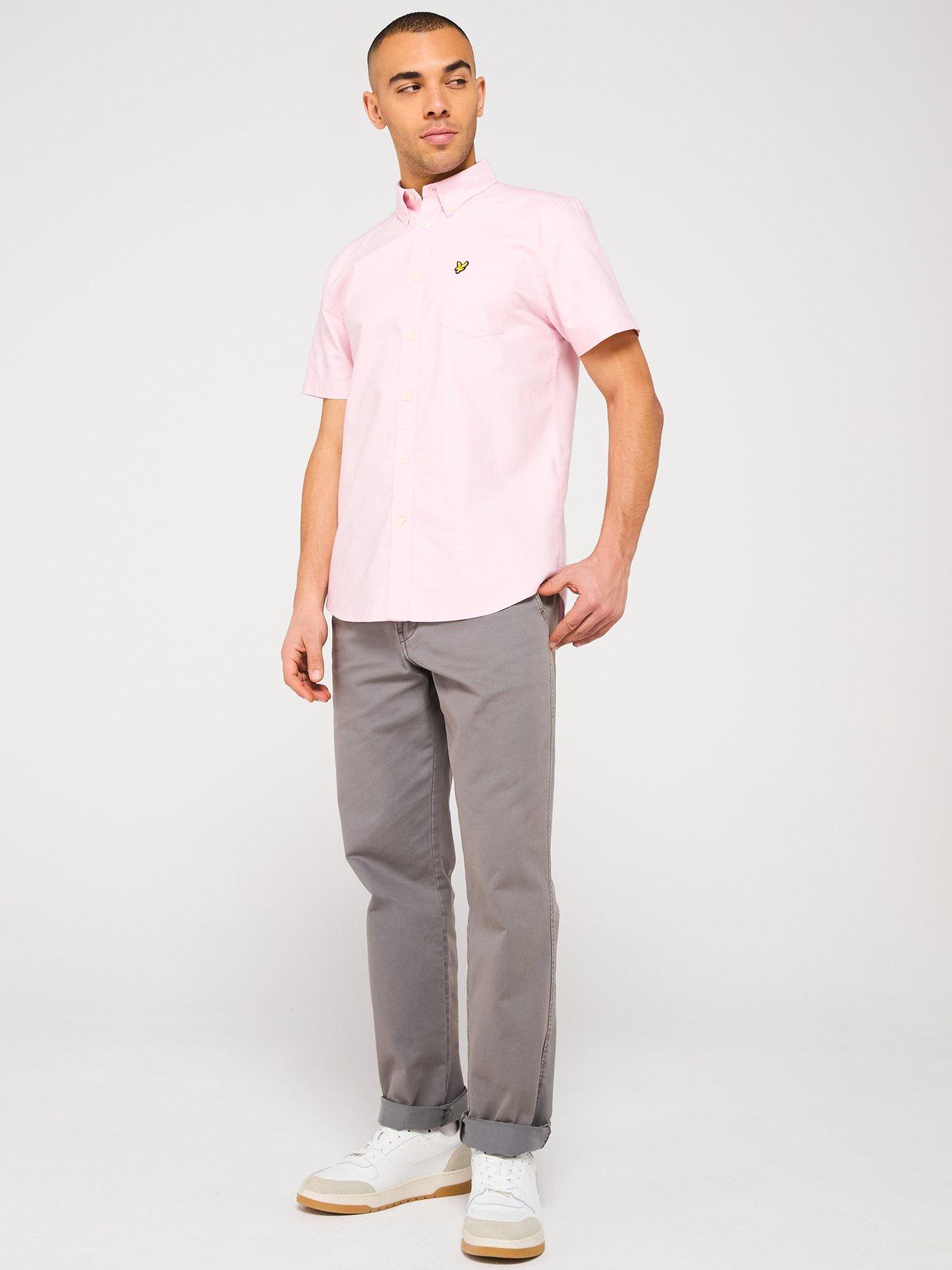 Image 3 of 5 of Lyle & Scott Oxford Short Sleeve Shirt - Pink