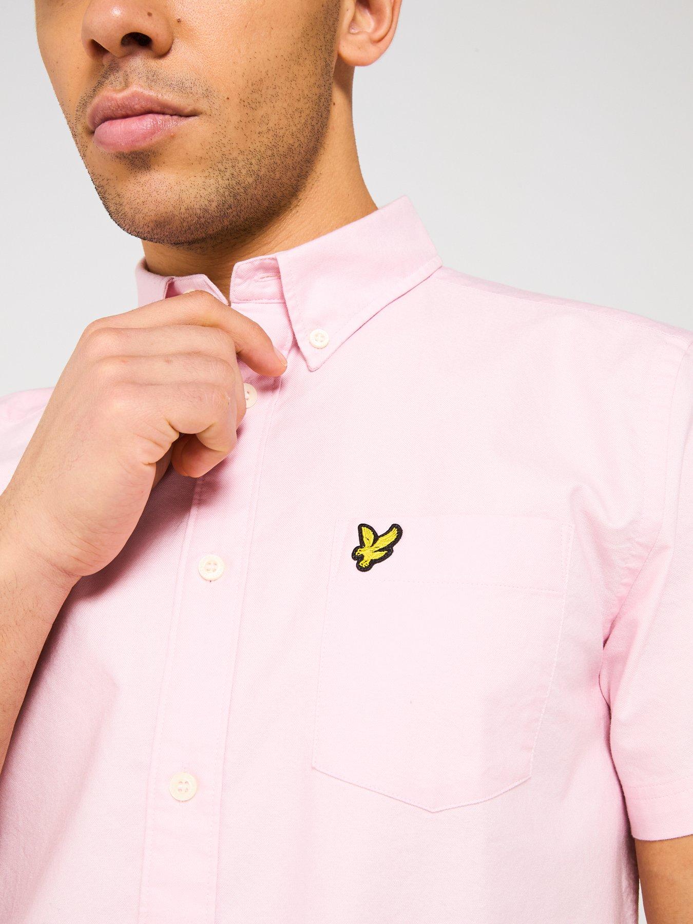 Image 4 of 5 of Lyle & Scott Oxford Short Sleeve Shirt - Pink