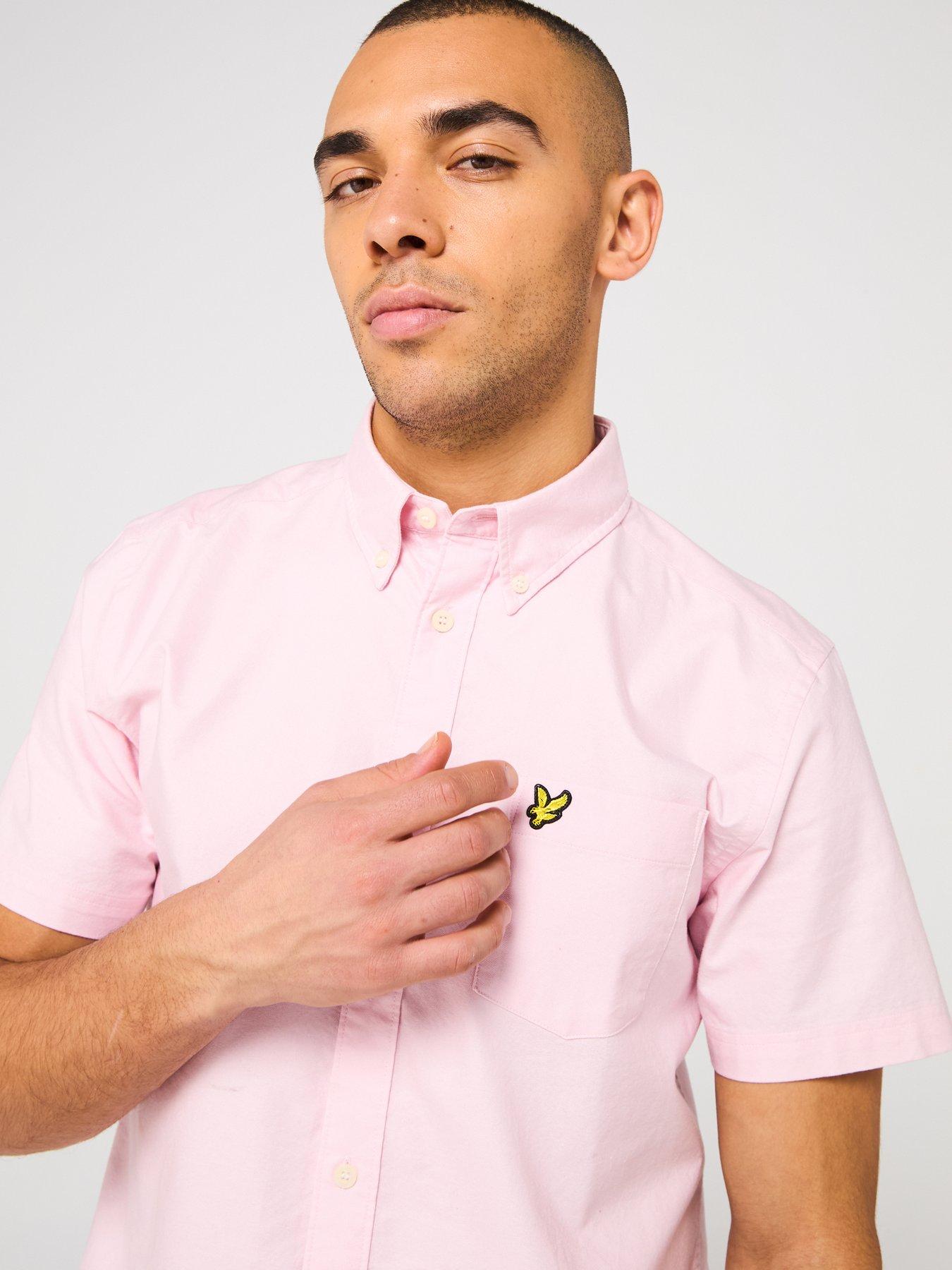 Image 5 of 5 of Lyle & Scott Oxford Short Sleeve Shirt - Pink