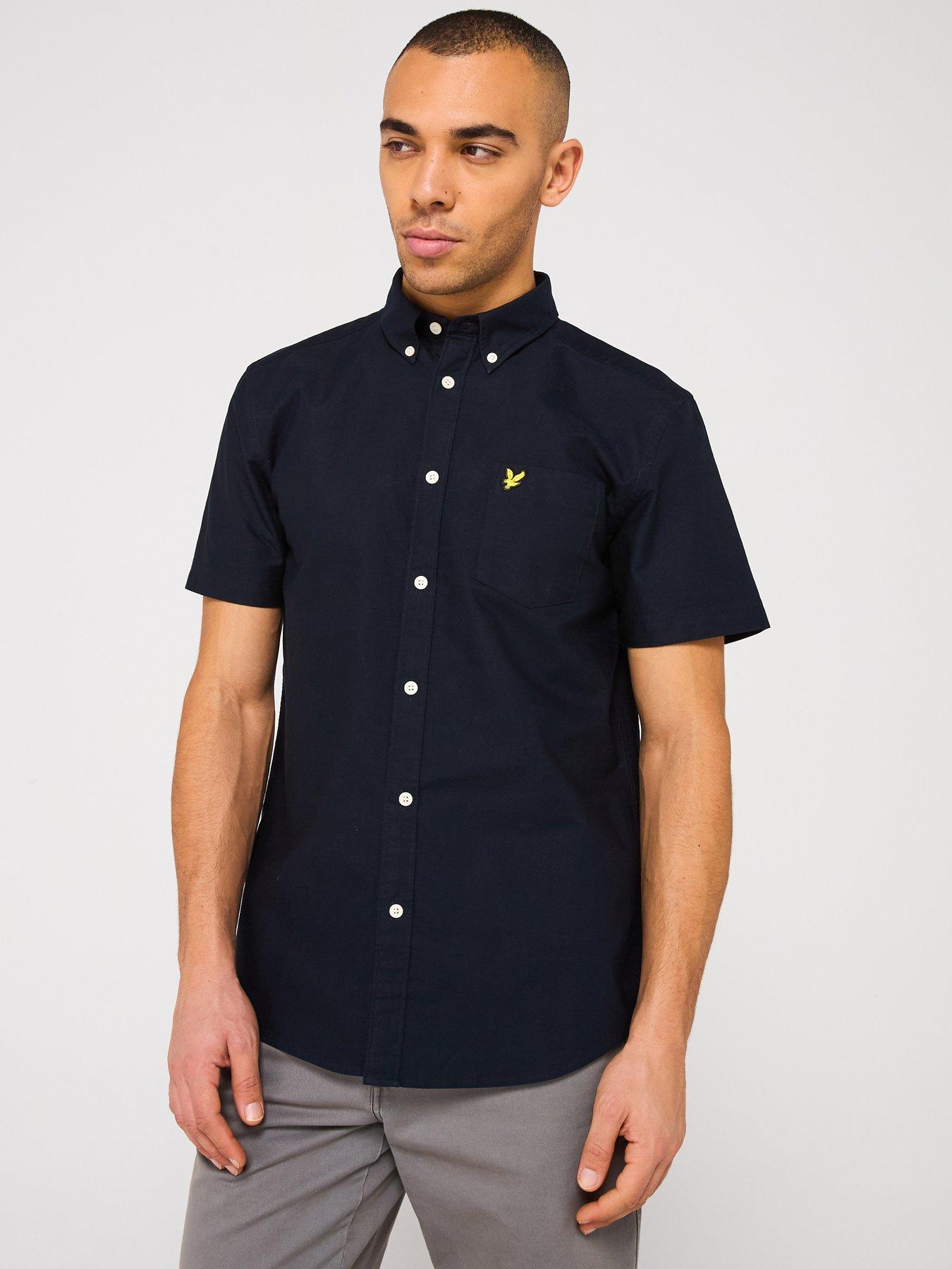 Lyle & Scott Oxford Short Sleeve Shirt - Navy
