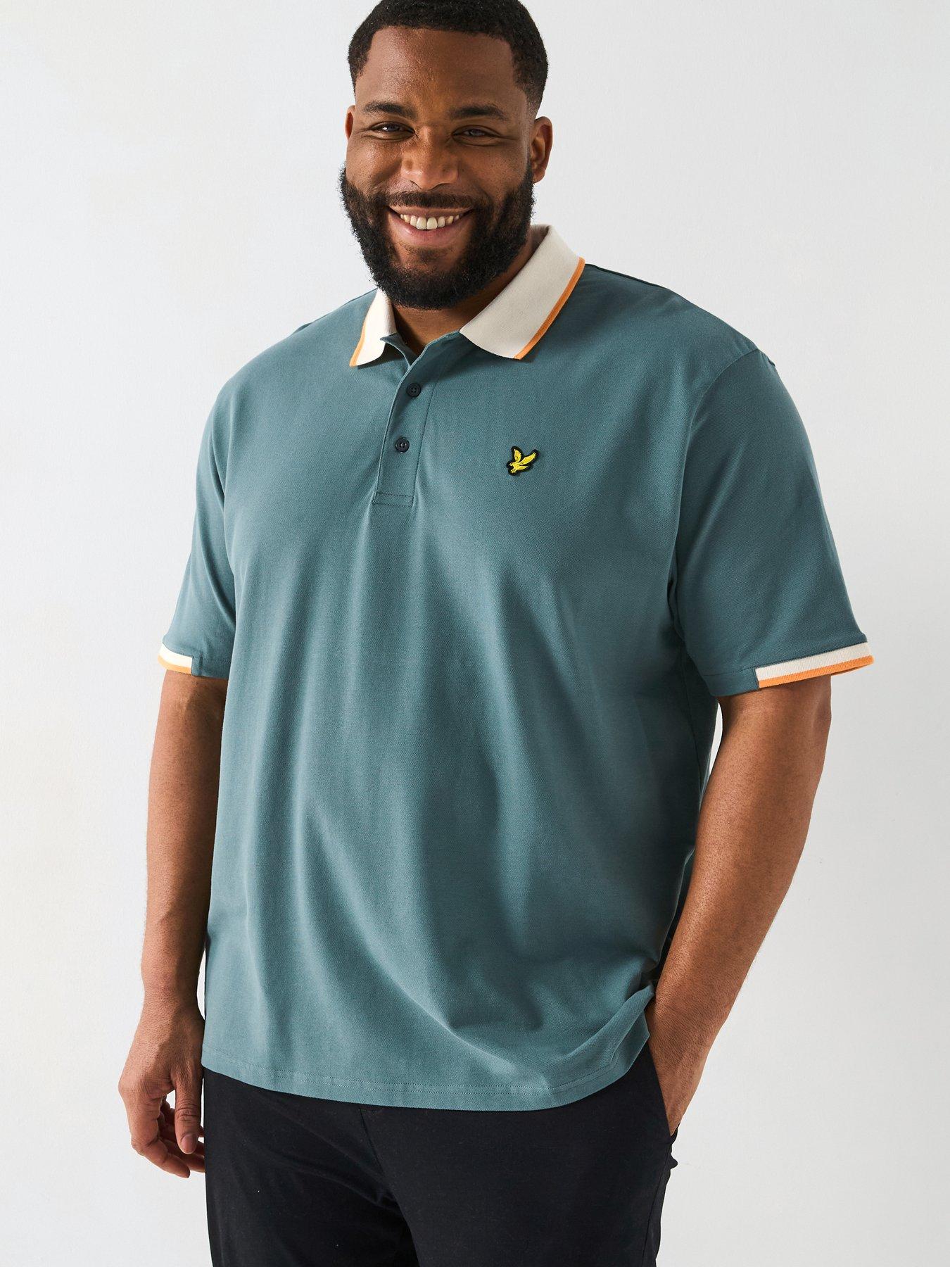 undefined Lyle  &  Scott Big  &  Tall Half Tipped Polo Shirt -green