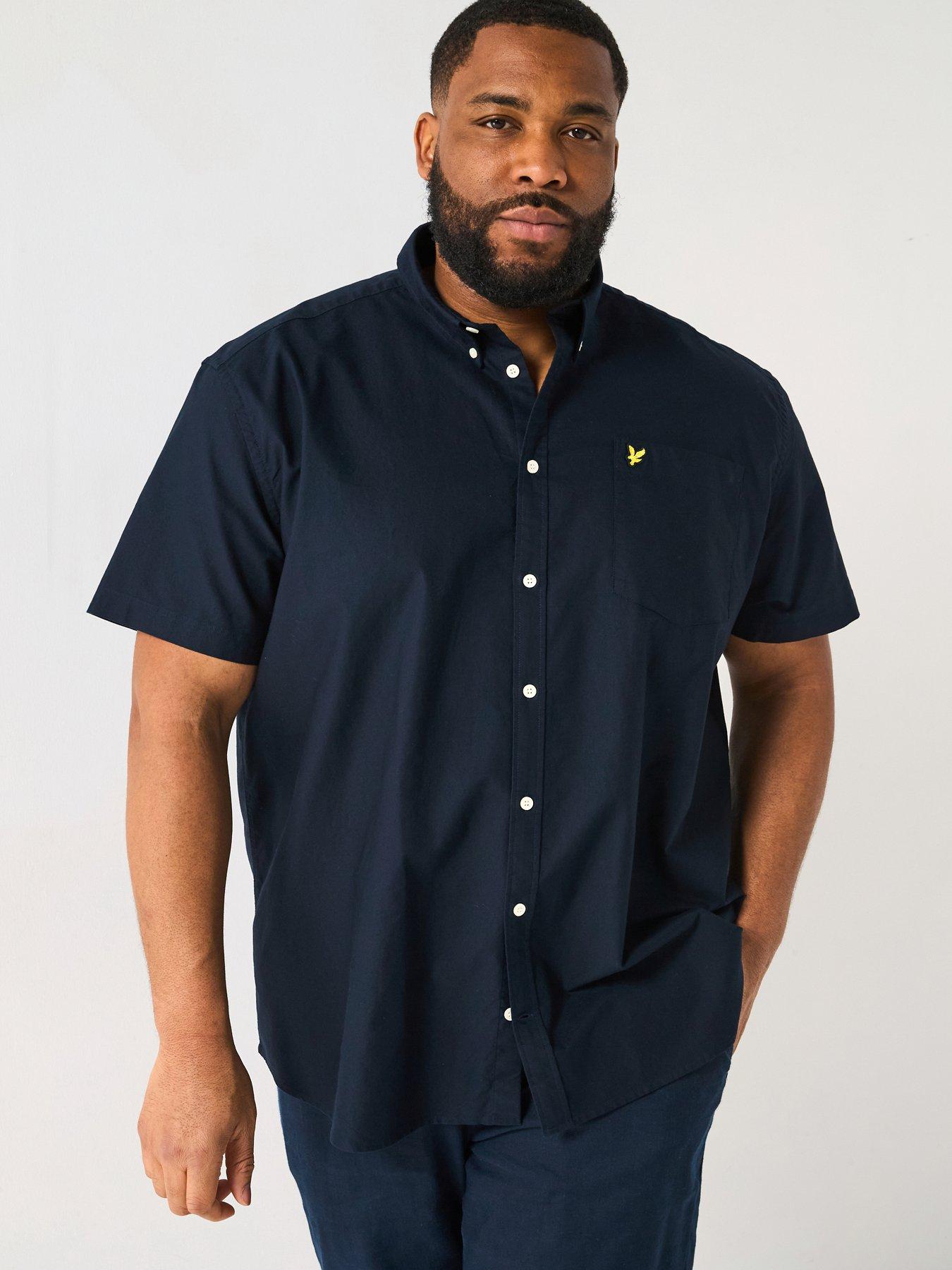 undefined Lyle  &  Scott Big  &  Tall Short Sleeve Oxford Shirt -navy
