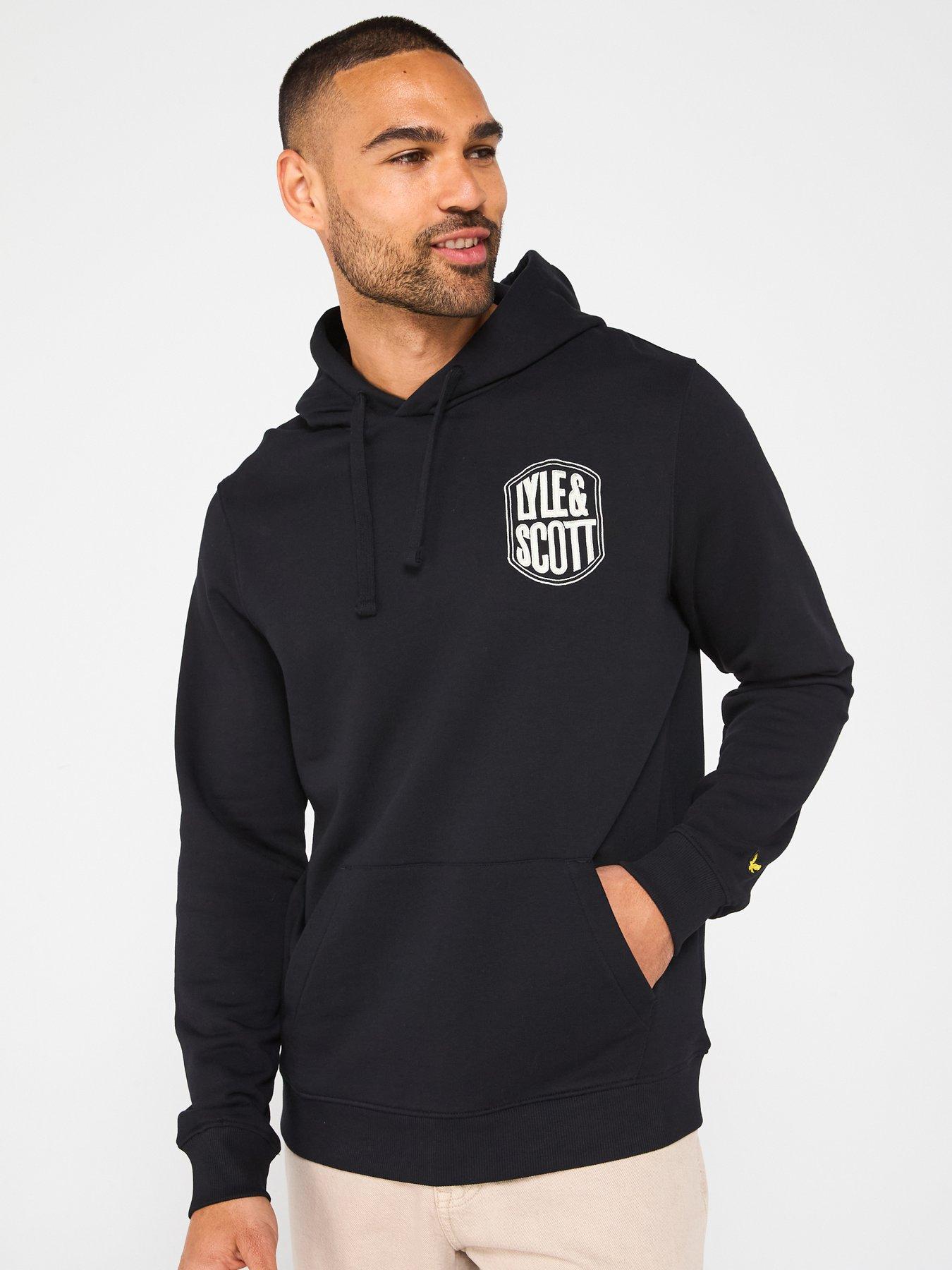 undefined Embroidered Graphic Pullover Hoodie - Black