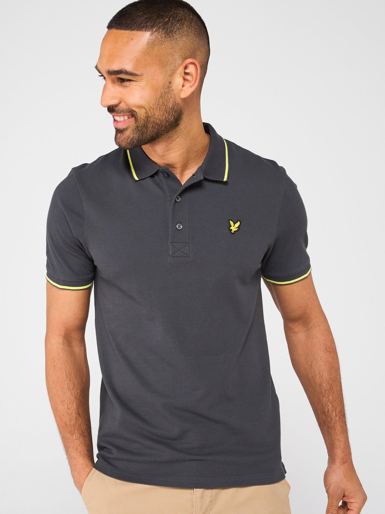 undefined Tipped Polo Shirt - Dark Grey