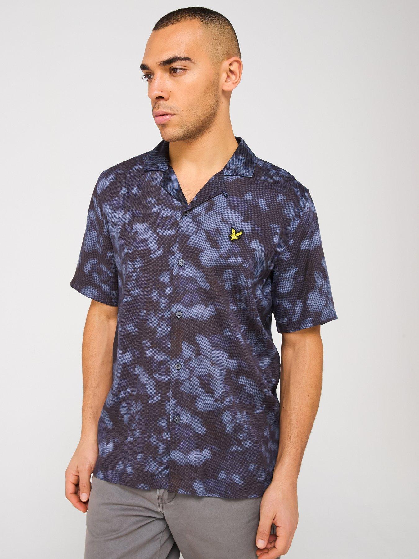 undefined Digital Floral Resort Shirt - Navy