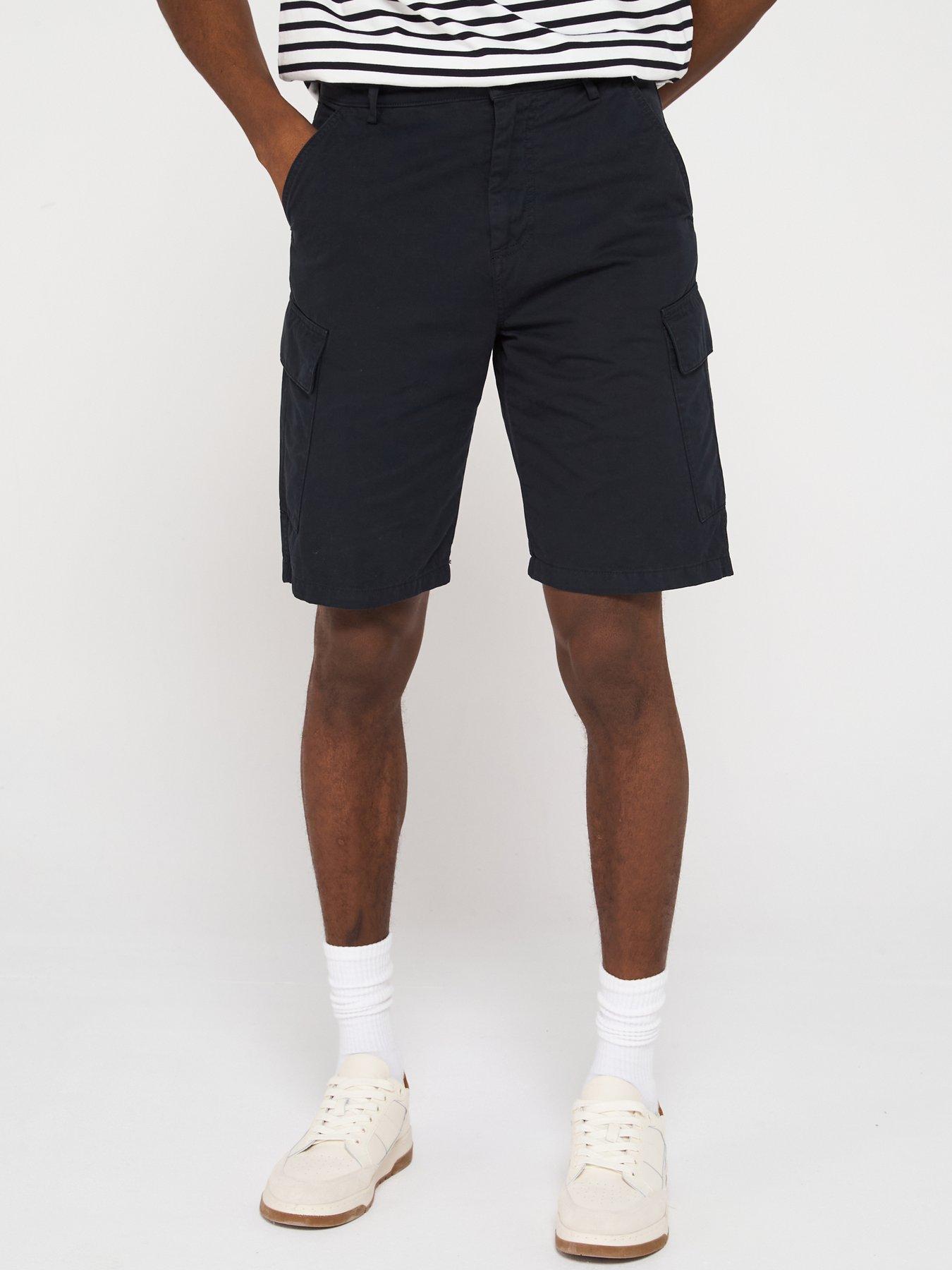 Lyle & Scott Cargo Shorts, Black, Size 38, Men