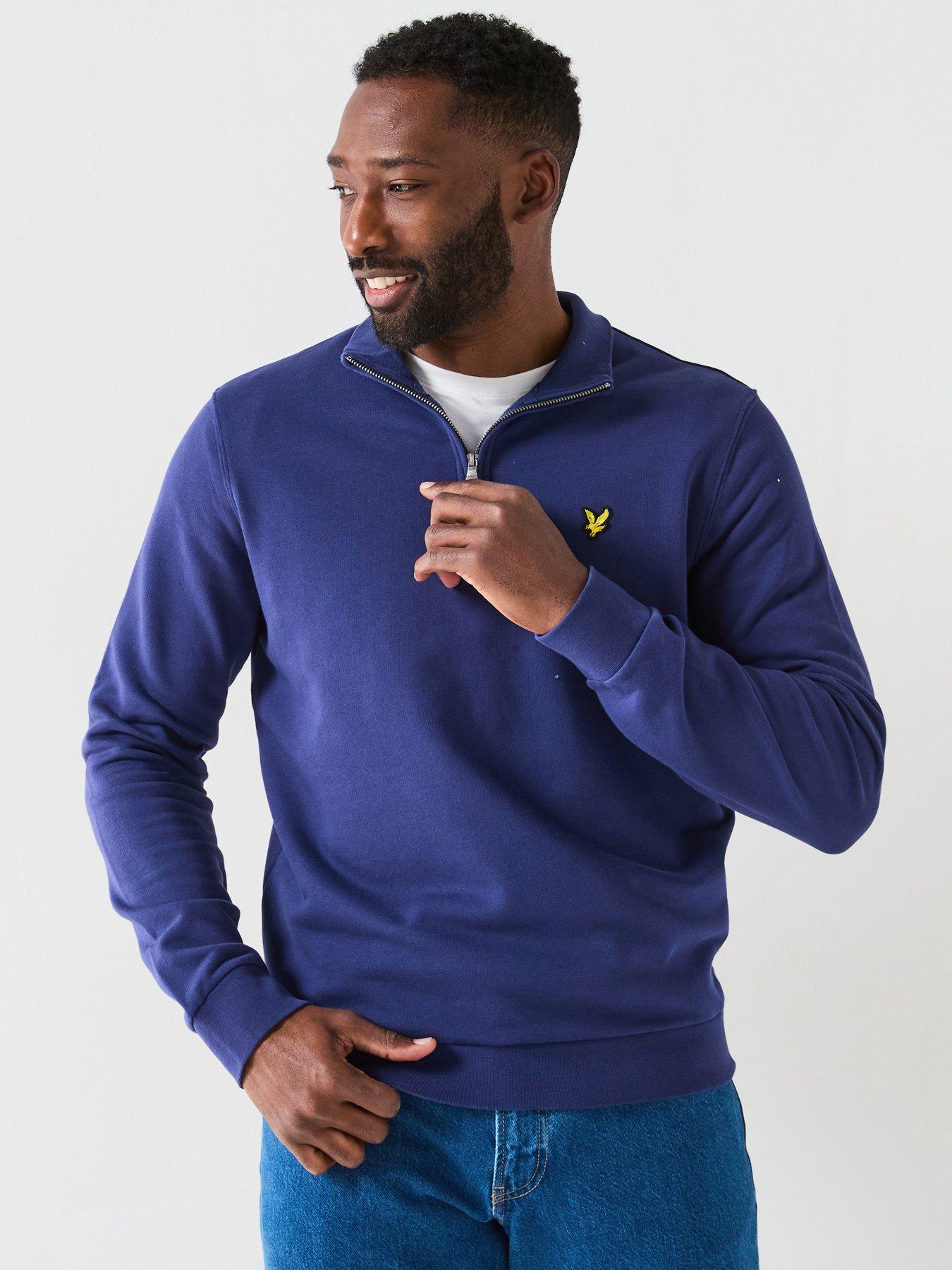 undefined Loopback 1/4 Zip Sweat - Dark Blue