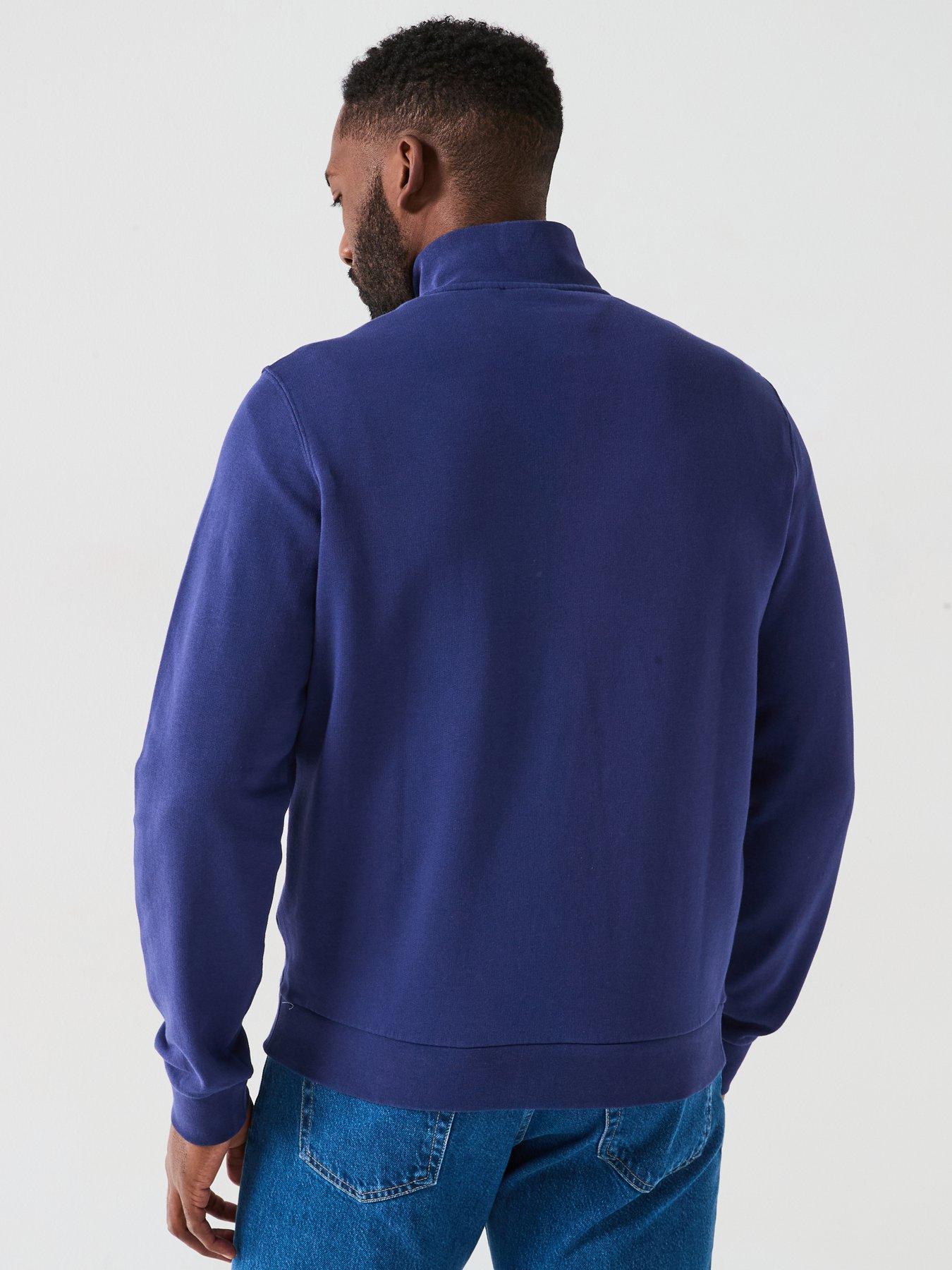 Image 2 of 5 of Lyle & Scott Loopback 1/4 Zip Sweat - Dark Blue