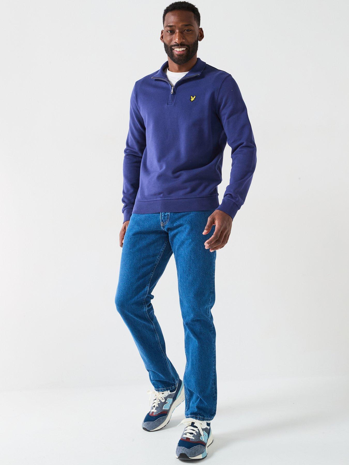 Image 3 of 5 of Lyle & Scott Loopback 1/4 Zip Sweat - Dark Blue