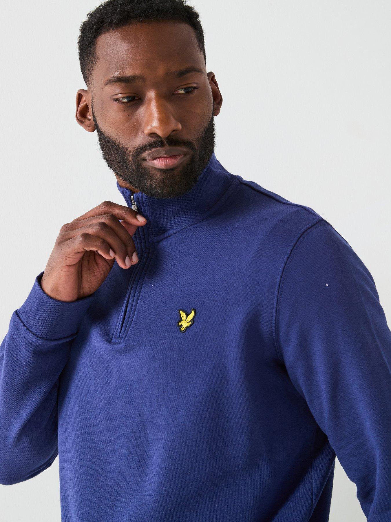 Image 4 of 5 of Lyle & Scott Loopback 1/4 Zip Sweat - Dark Blue